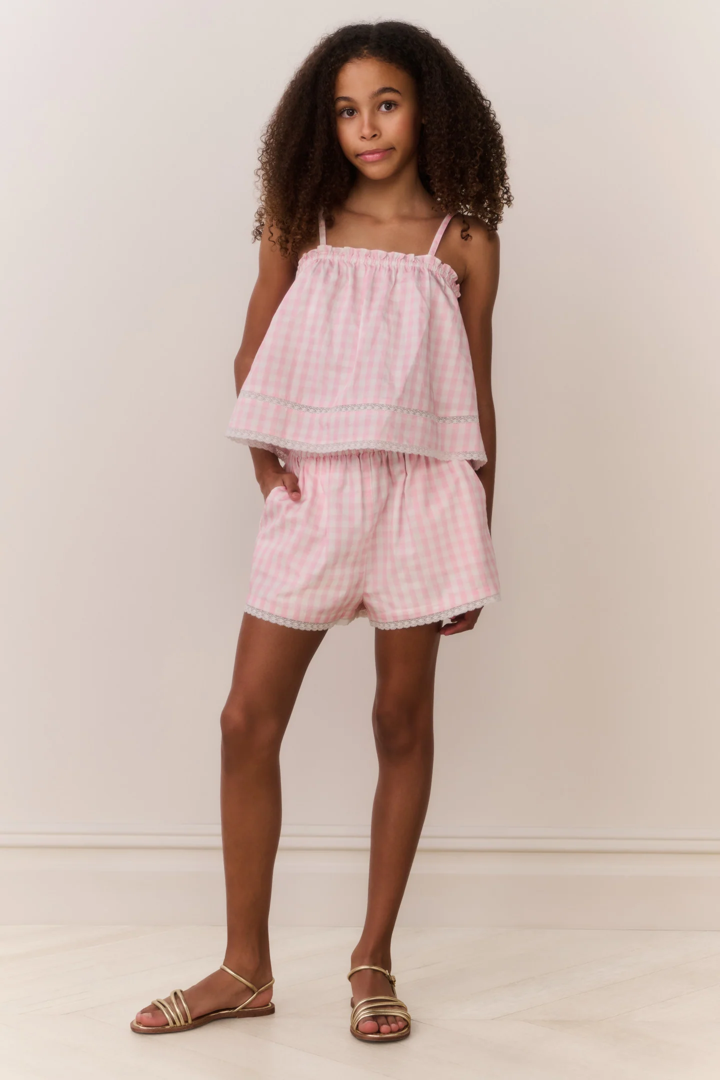 Tween Fiorella Gingham Top - Image 2