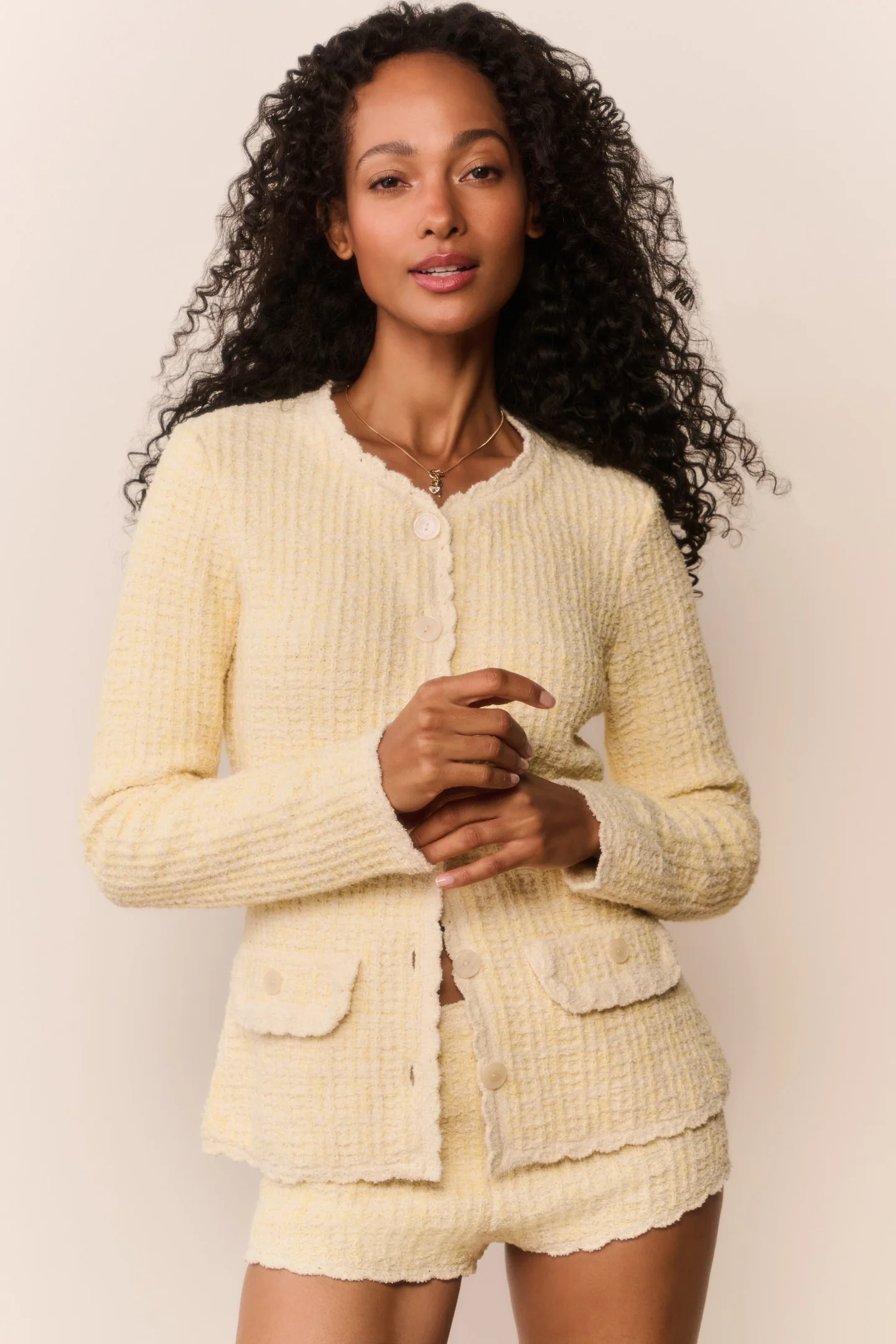 Gaililee Knit Tweed Cardigan - Image 5