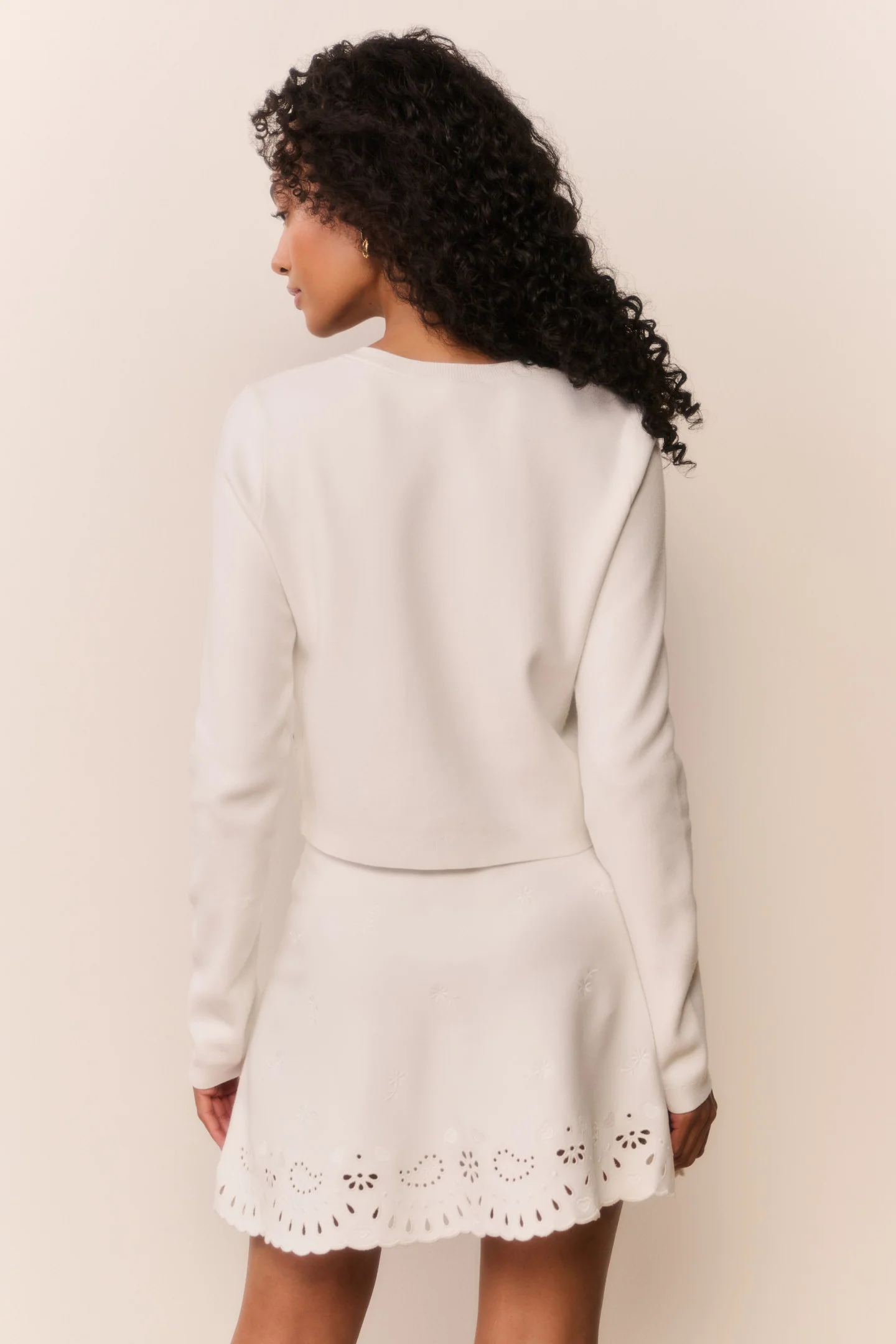 Glindy Knit Bandana Eyelet Mini Skirt - Image 5