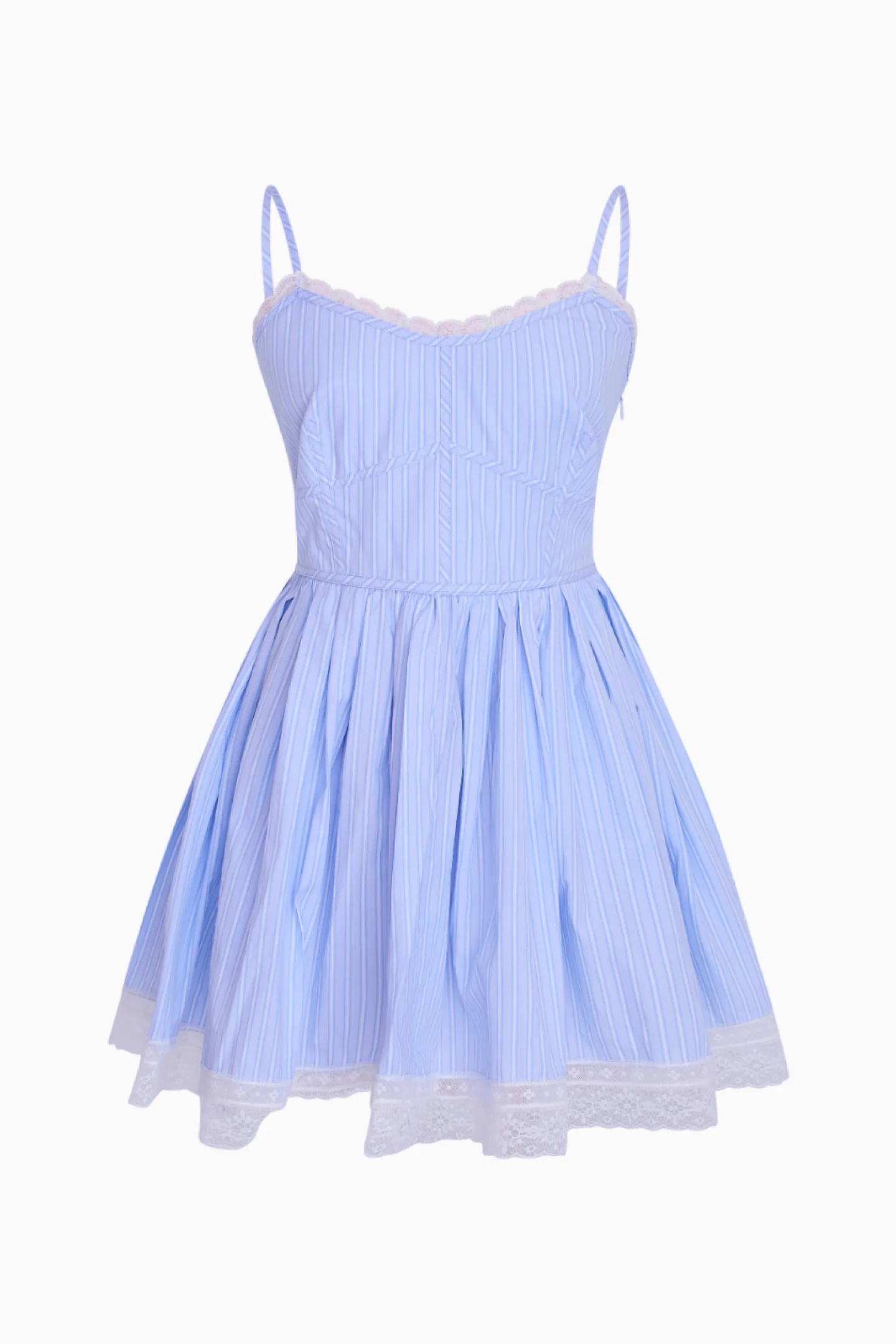 Harrisine Cotton Pinstripe Mini Dress - Image 4