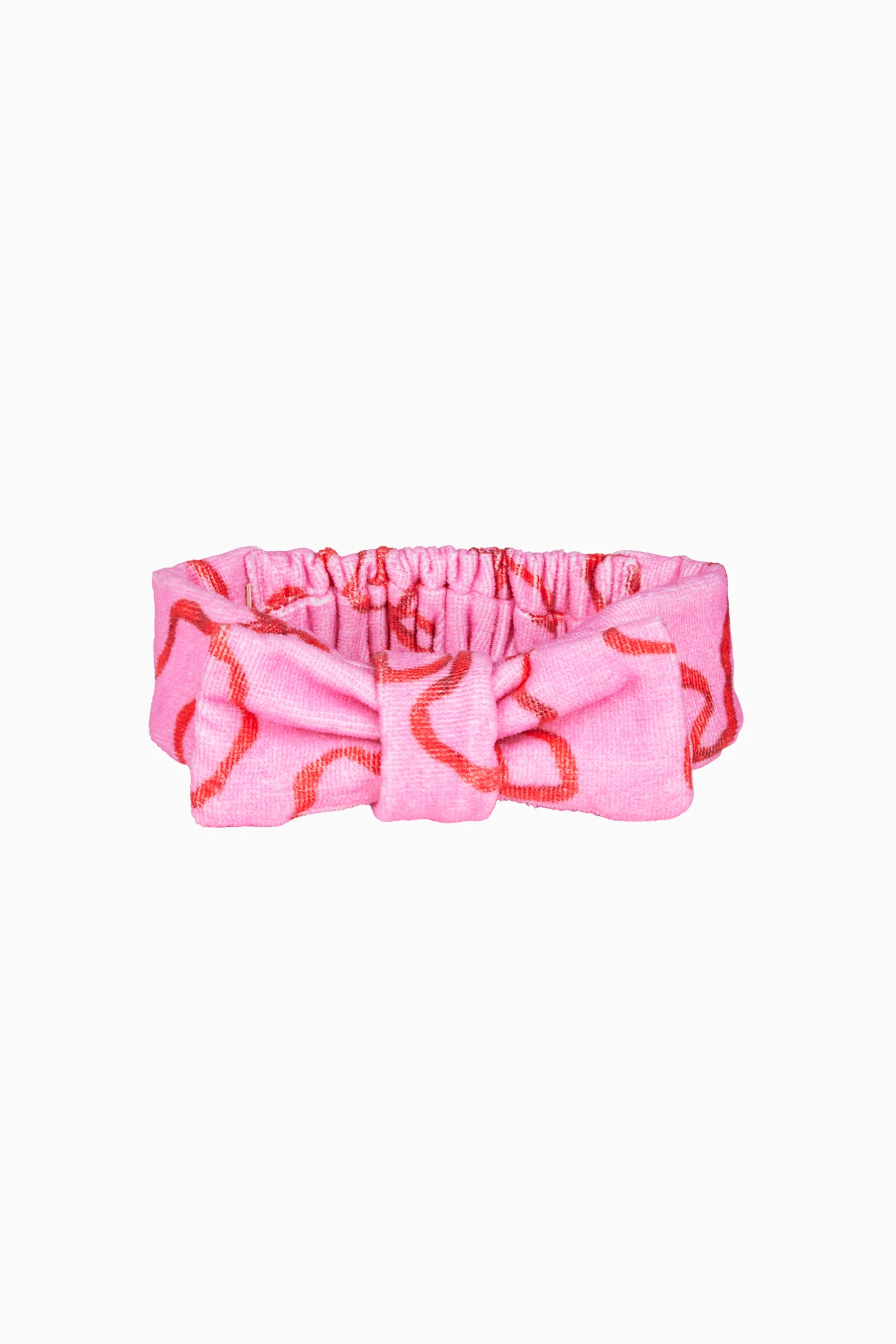 Holiday Bow Face Wash Beauty Headband- CRIMSON CANDY