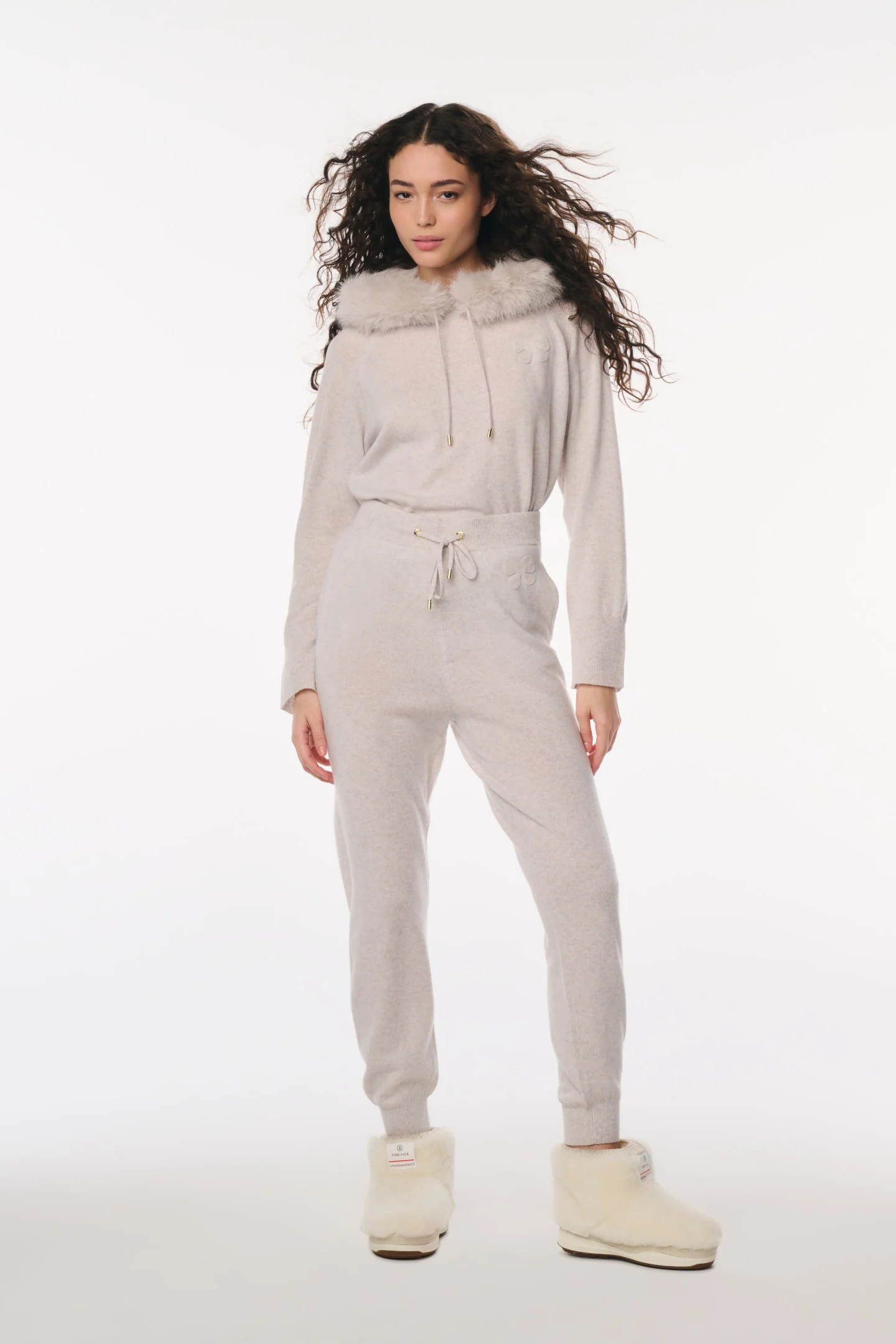 LoveShackFancy x MAX&MOI Wool-Cashmere Faux Fur Hoodie - Image 3
