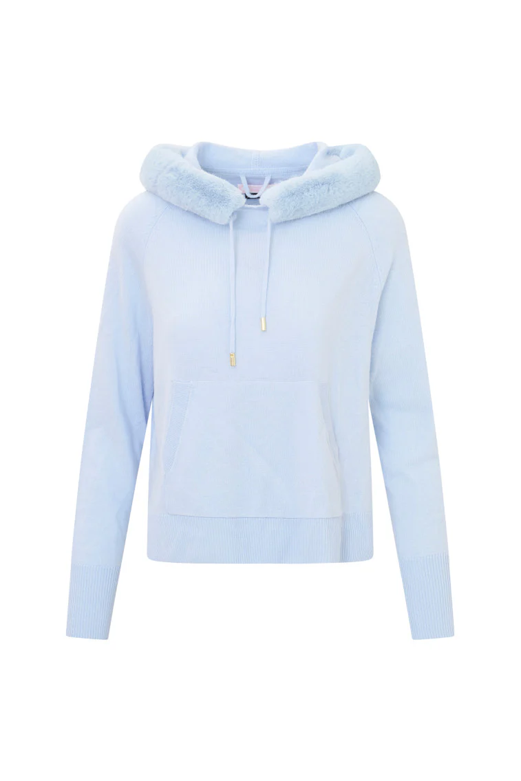 LoveShackFancy x MAX&MOI Wool-Cashmere Faux Fur Hoodie - Image 5