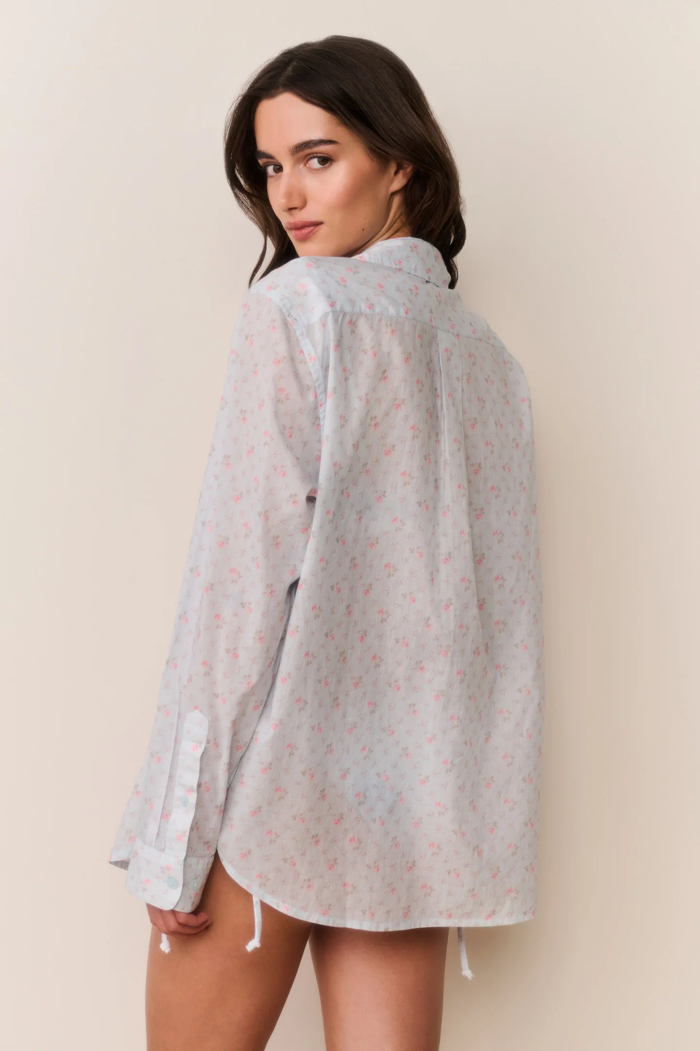 Hudley Floral Cotton Unisex Shirt - Image 7