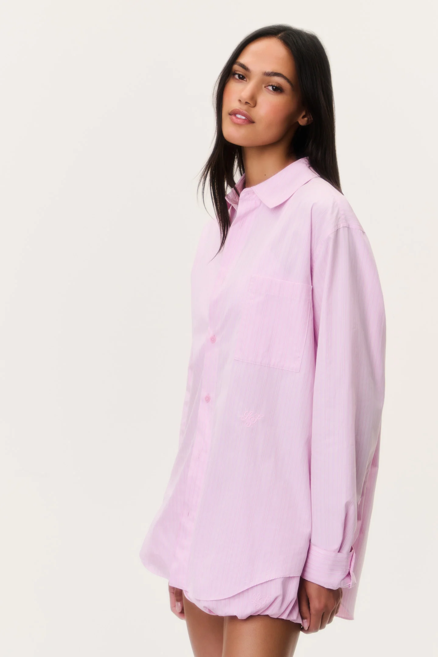Hudley Pinstripe Unisex Shirt - Image 3