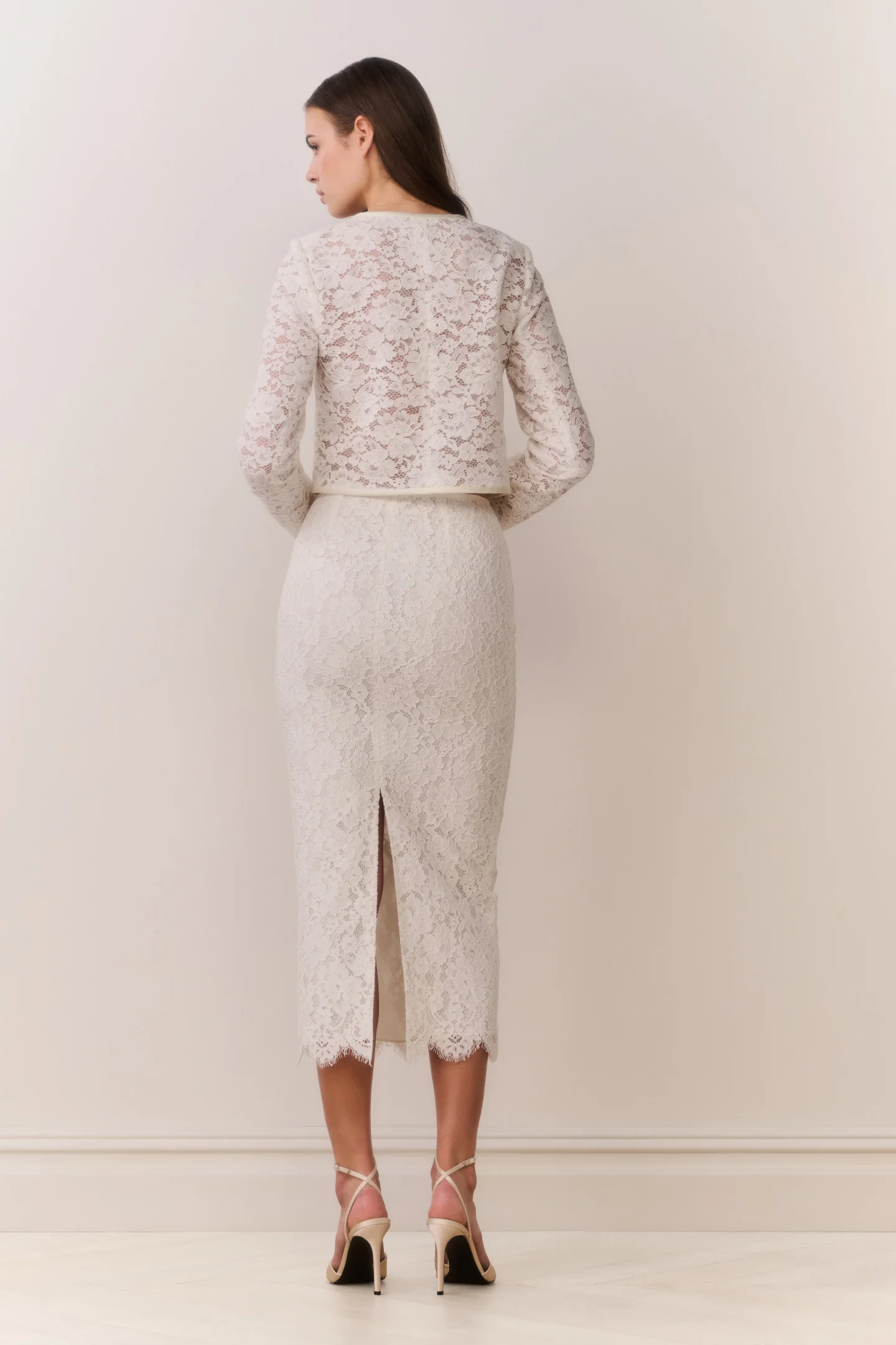 Ilse Lace Midi Pencil Skirt - Image 5
