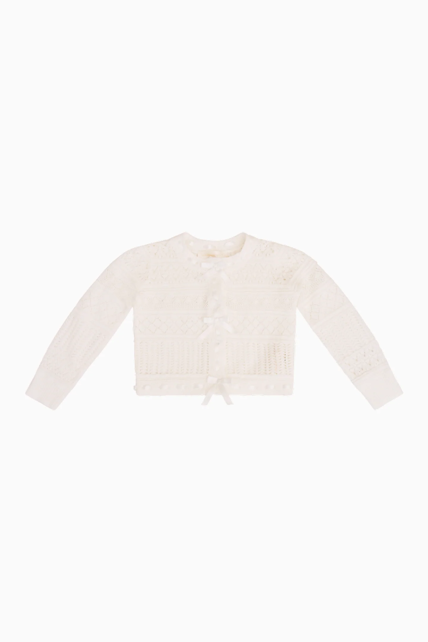 Girls Iriselle Woven Ribbon Cardigan - Image 6