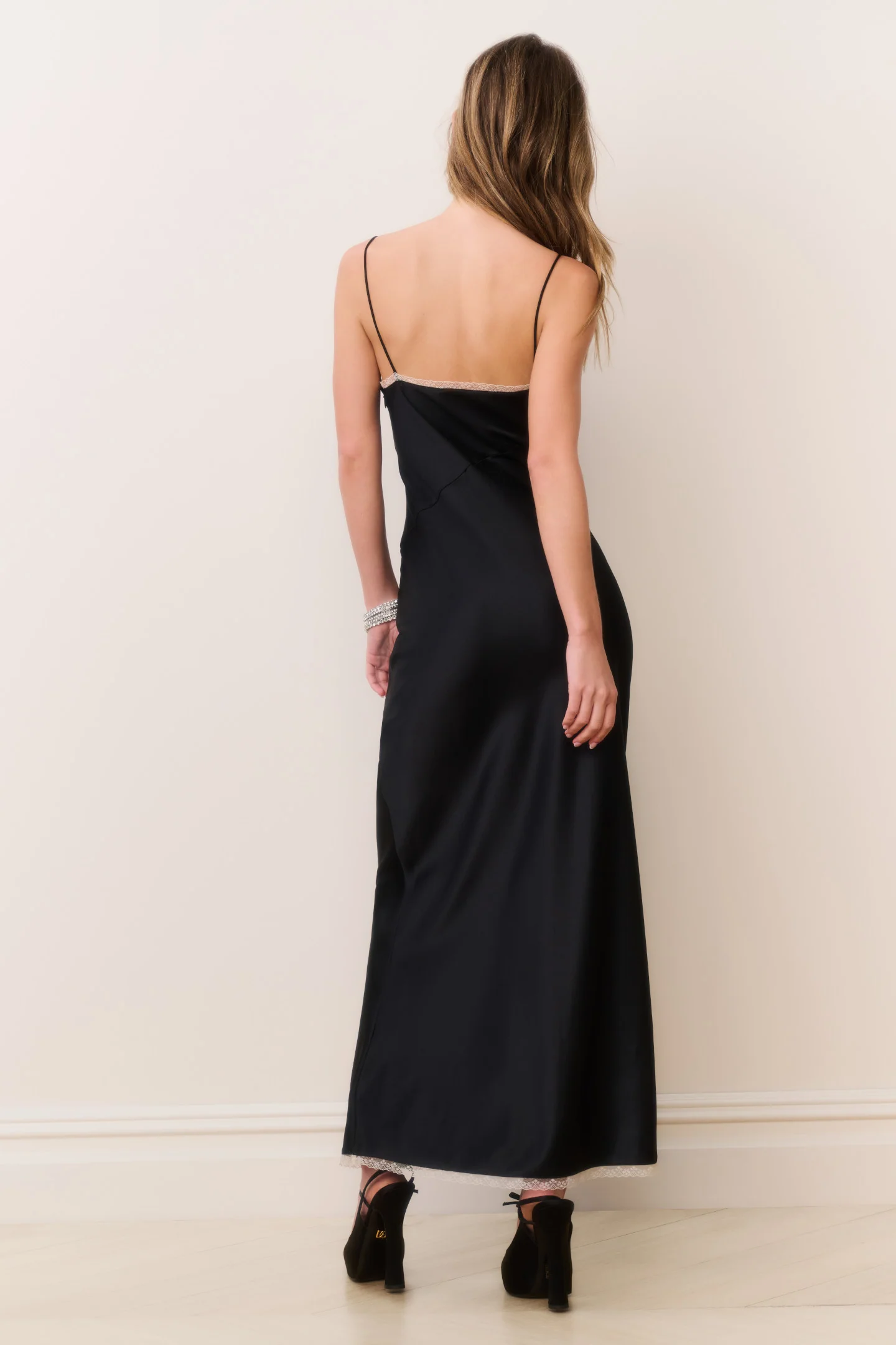 Isolie Lace Bow Crepe Maxi Dress - Image 5