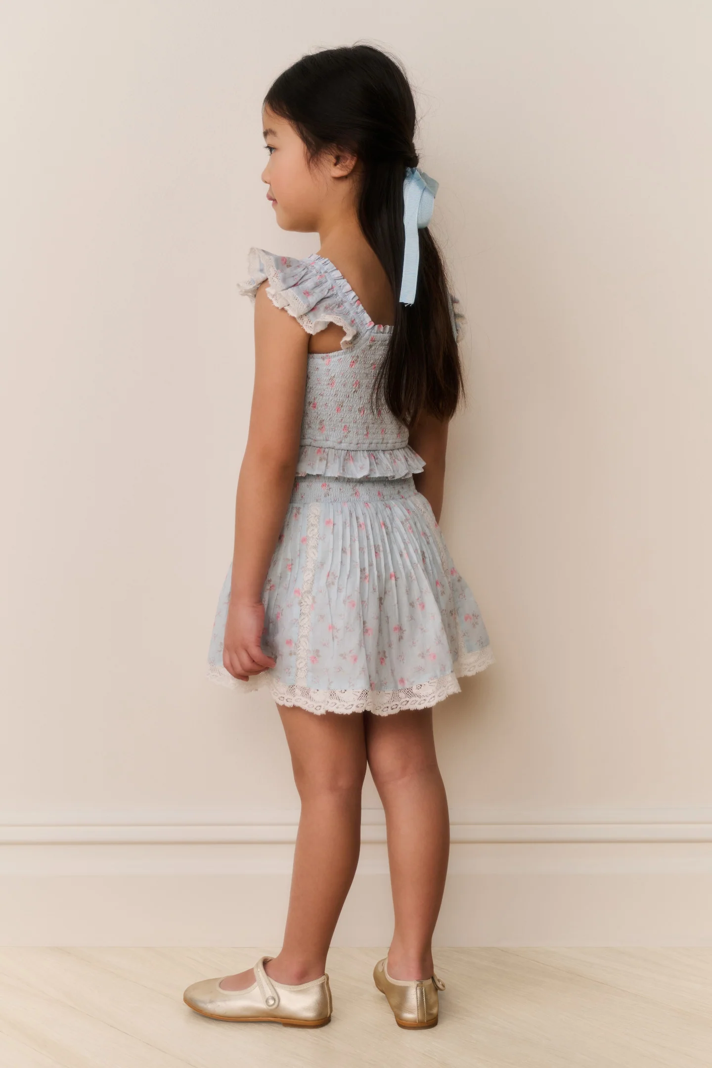 Little Girls Jeanna Floral Cotton Top - Image 5