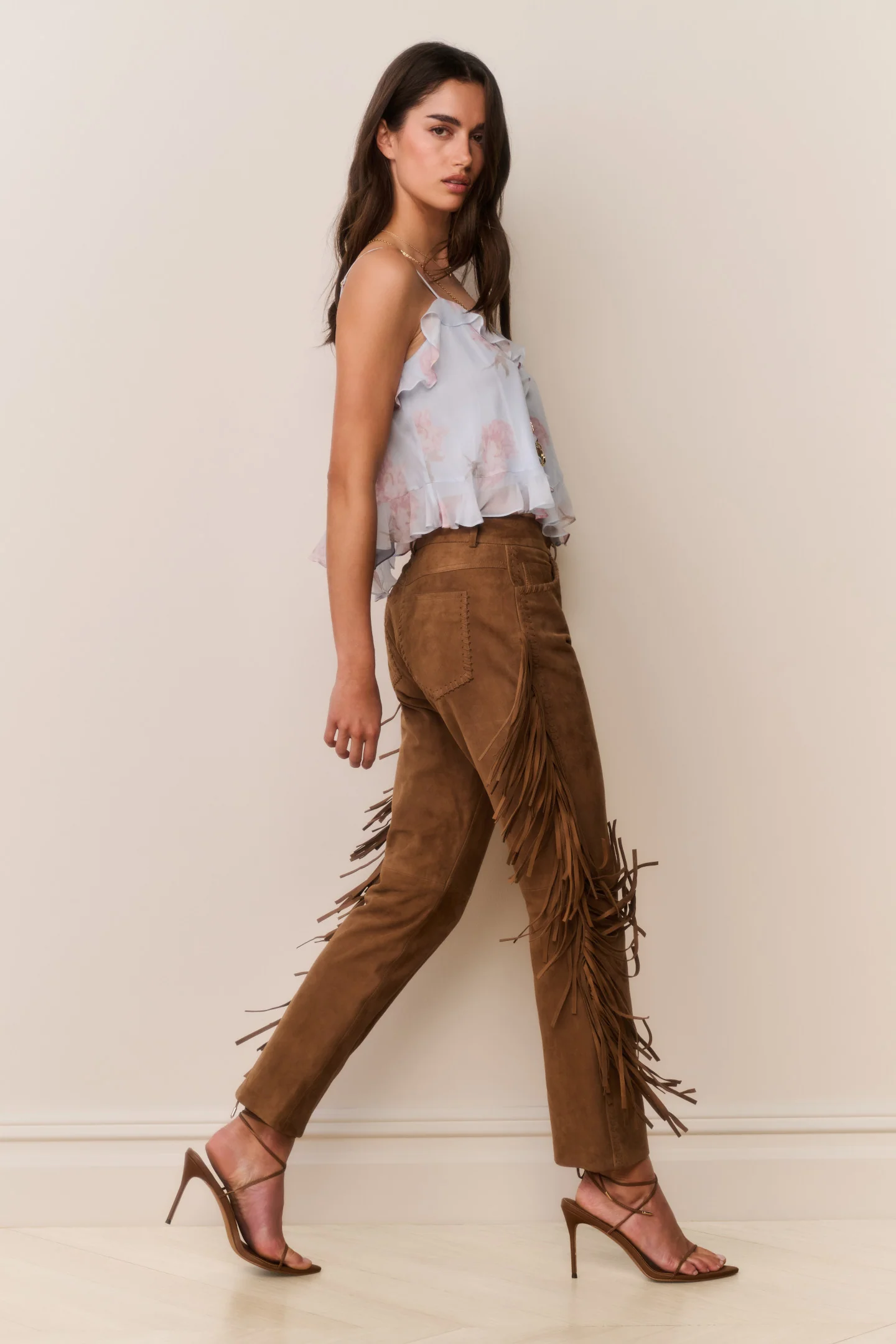 Jenya Suede Fringe Pant - Image 3