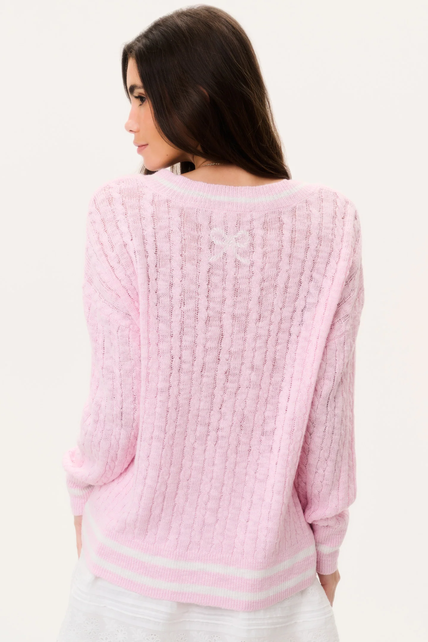 Jessanna Linen-Cotton Cable Knit Pullover - Image 5