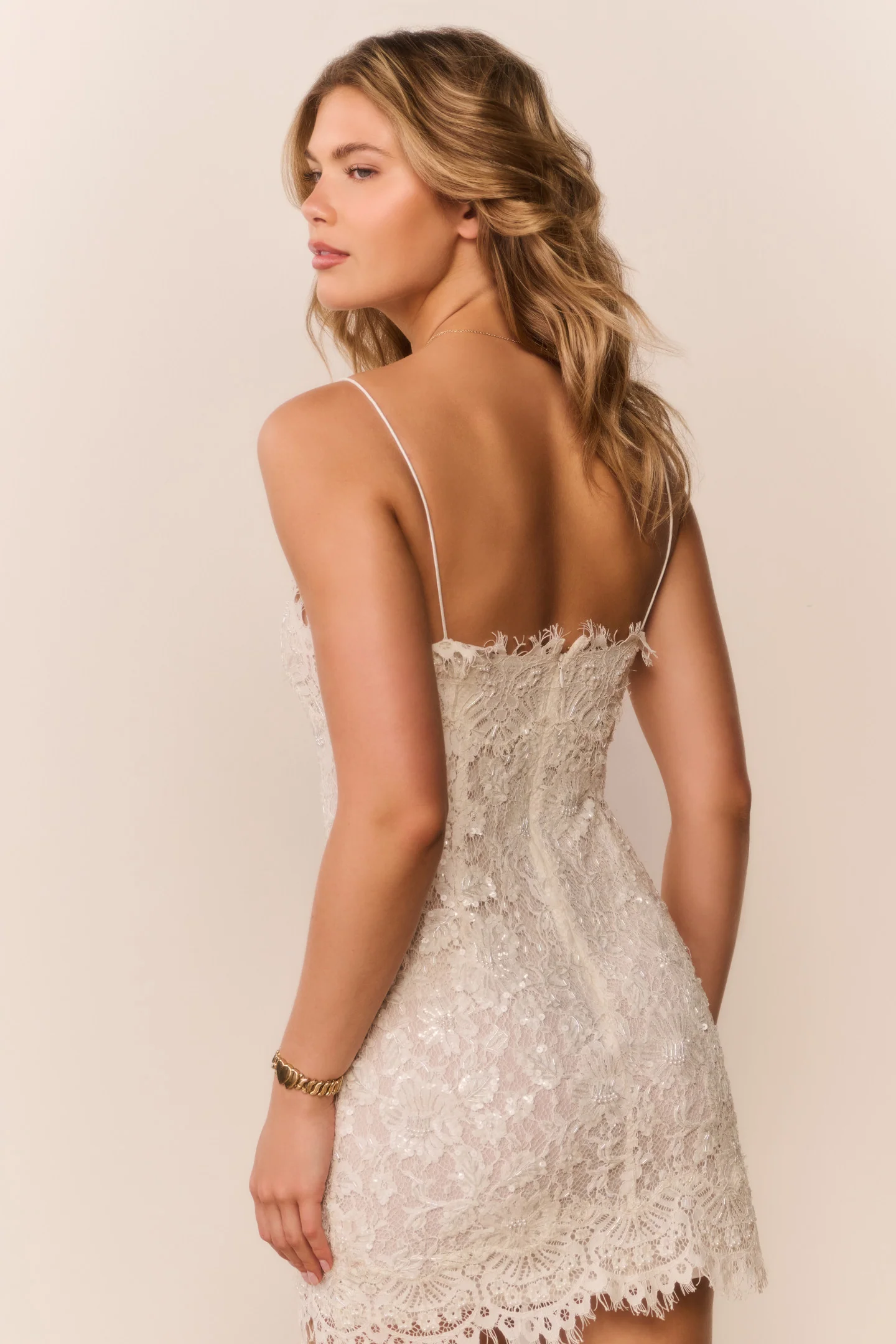 Jetta Sequin Lace Mini Dress - Image 6