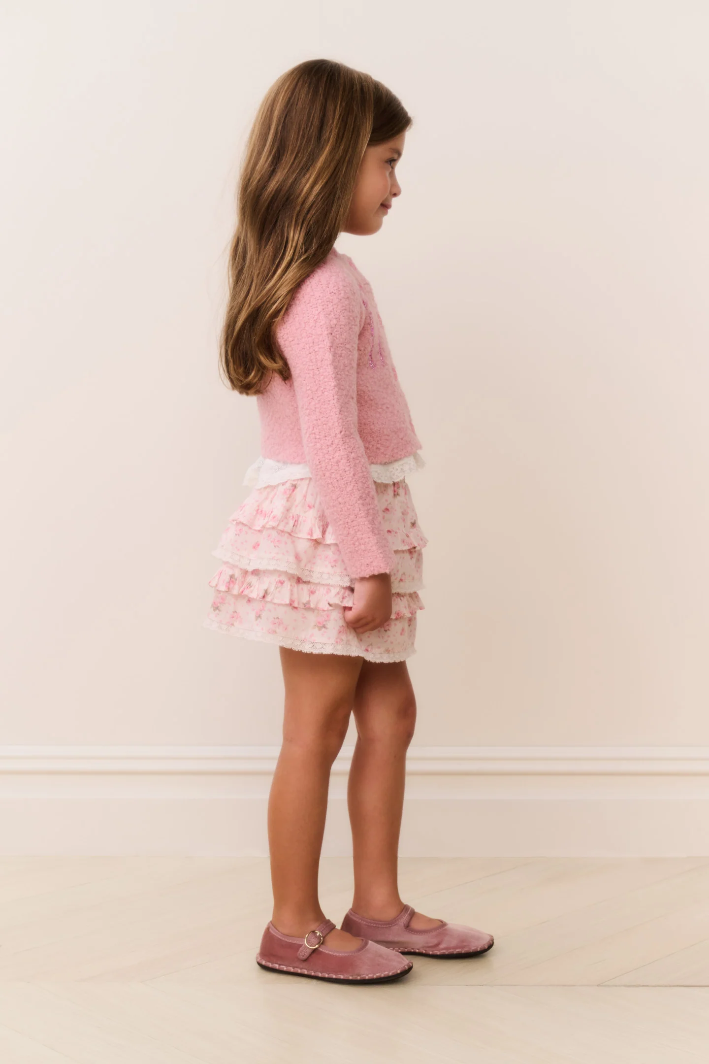 Little Girls Journelle Embellished Cardigan - Image 3