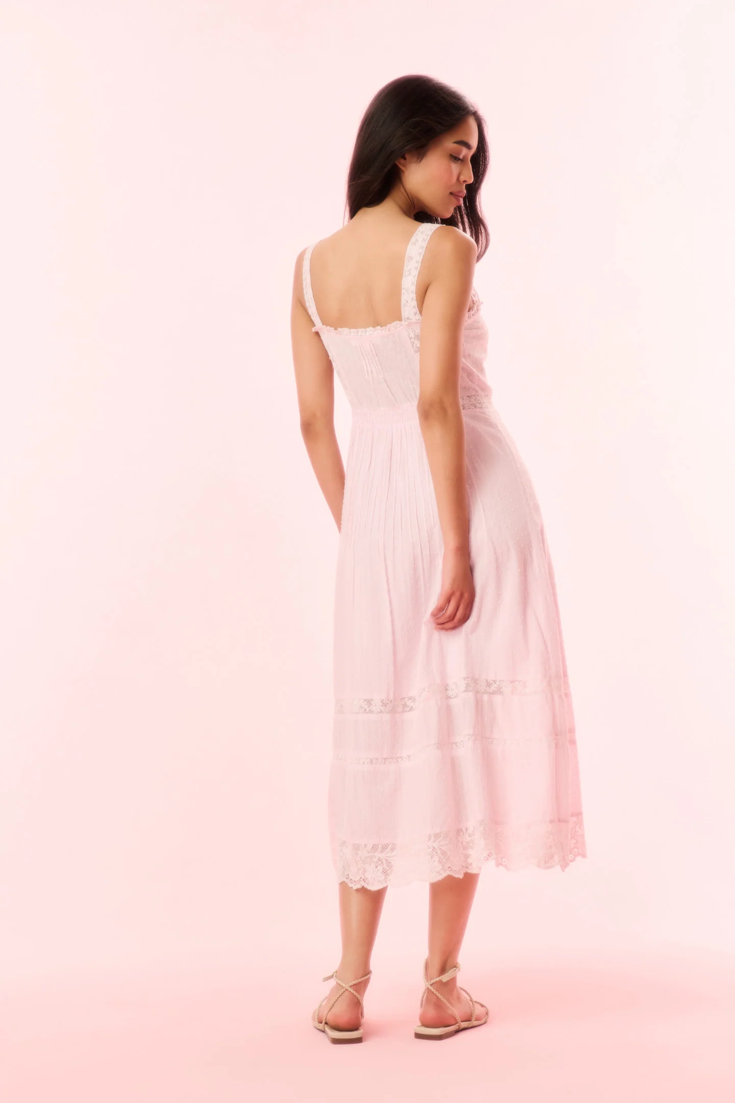 Judalon Cotton Midi Dress - BALLERINA PINK - Image 5
