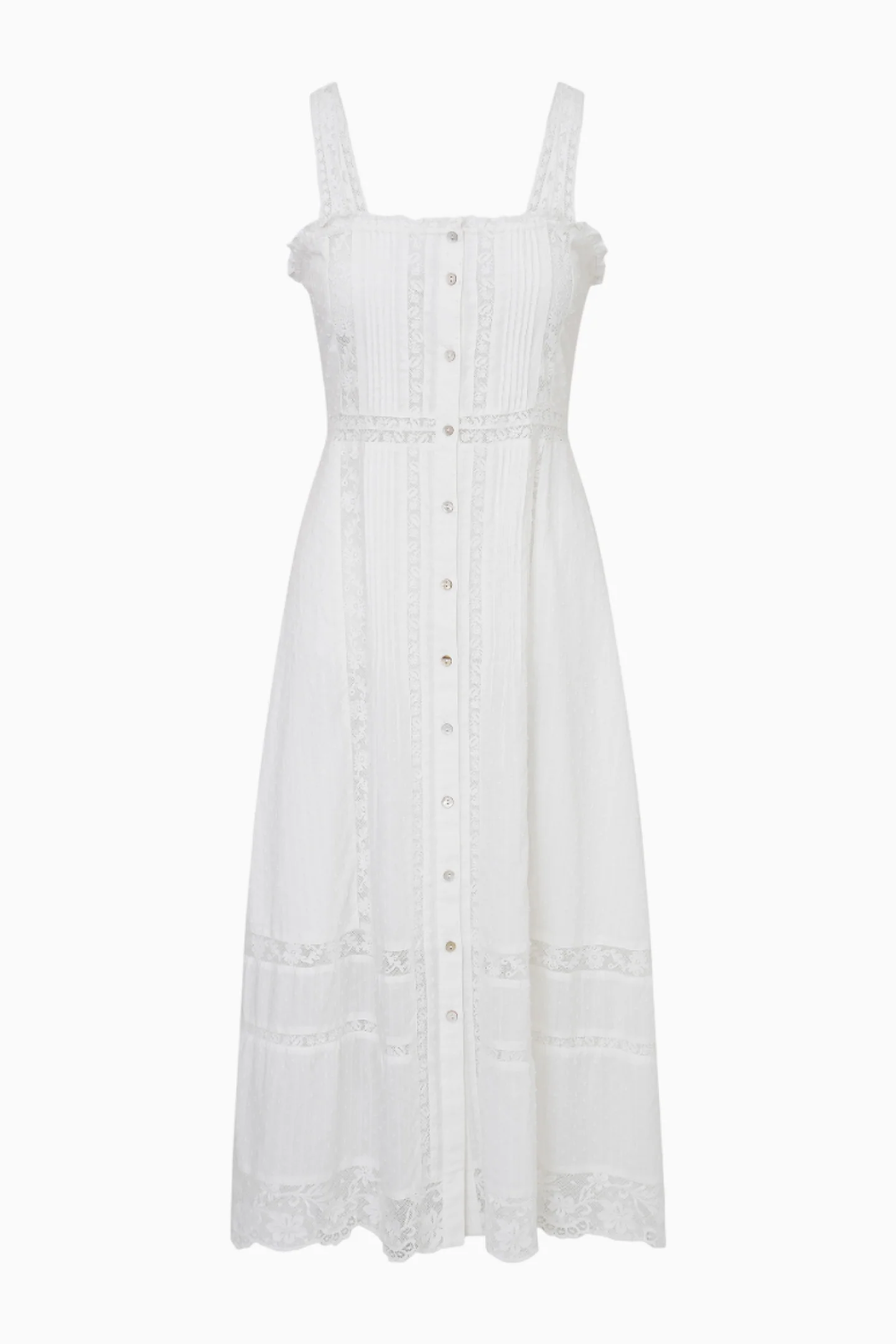 Judalon Cotton Midi Dress - OPTIC WHITE - Image 5