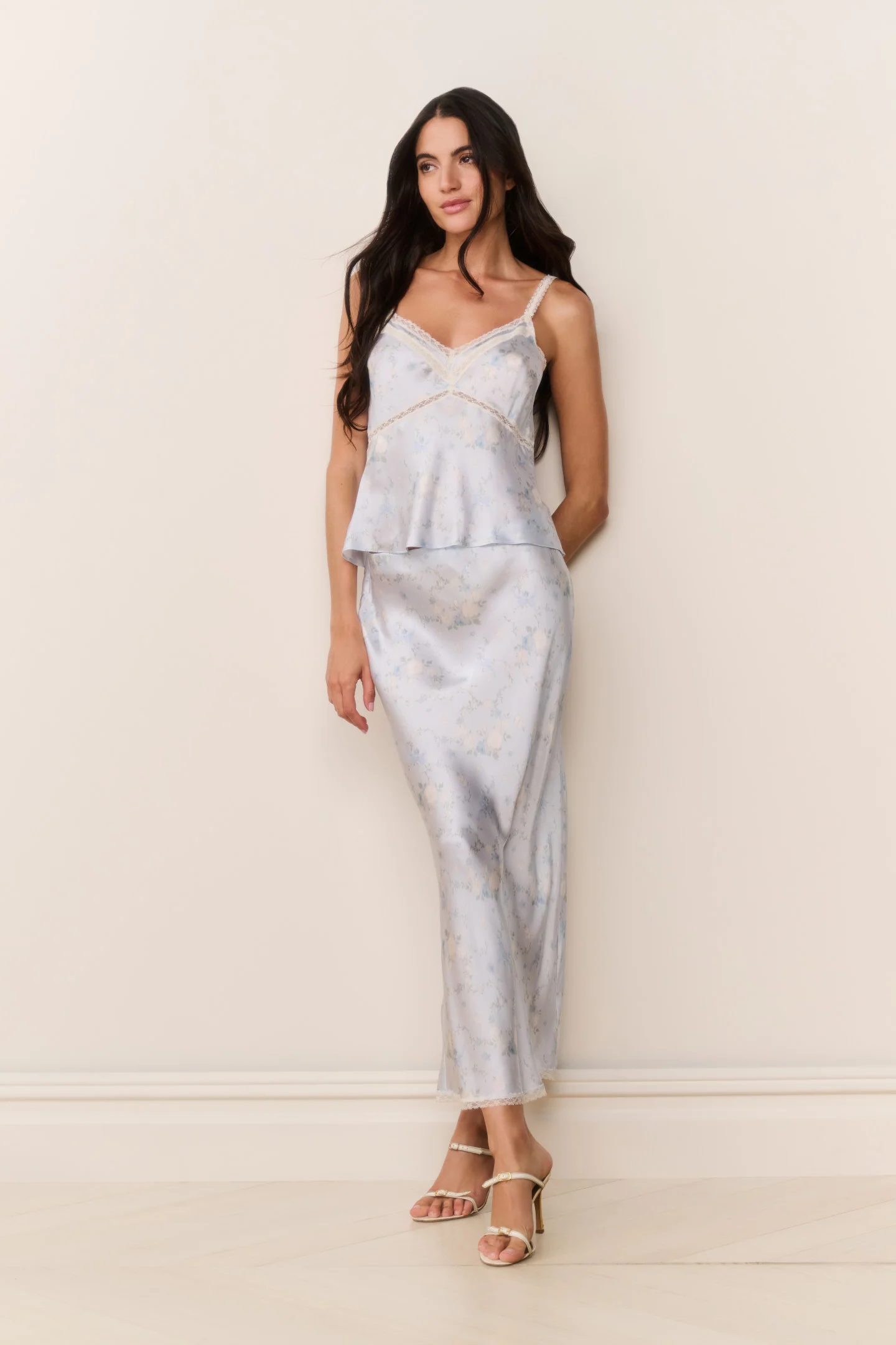 Kalo Silk-Blend Floral Maxi Skirt
