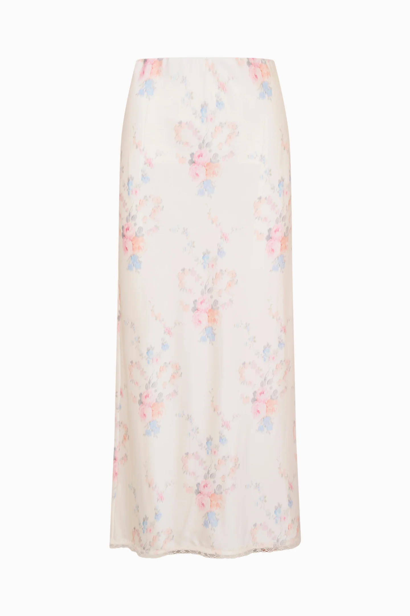 Kalo Floral Bow Print Slip Skirt - Image 5
