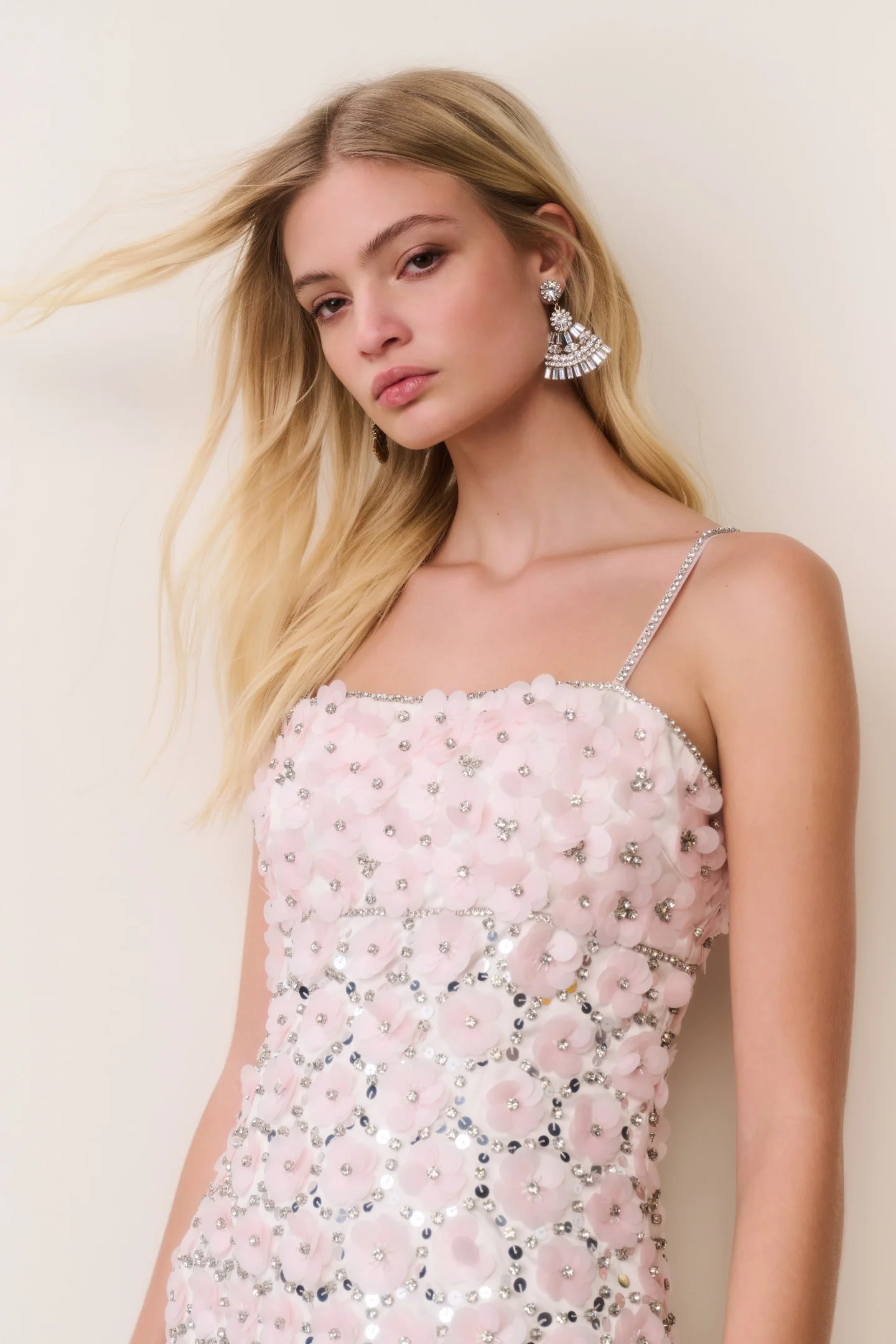 Katarina Floral Embellished Mini Dress - Image 2