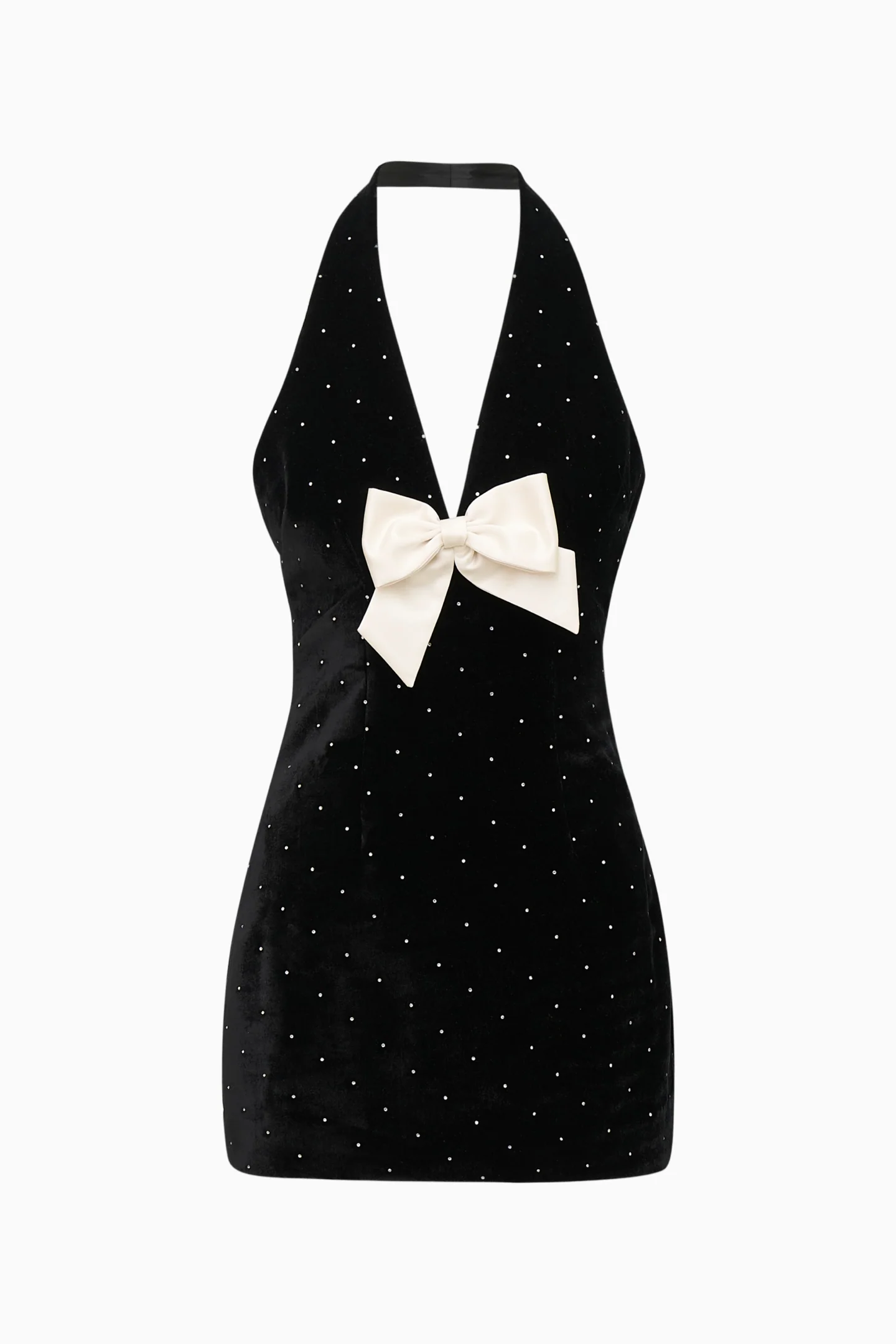 Kathy Velvet Halter Mini Dress - Image 5