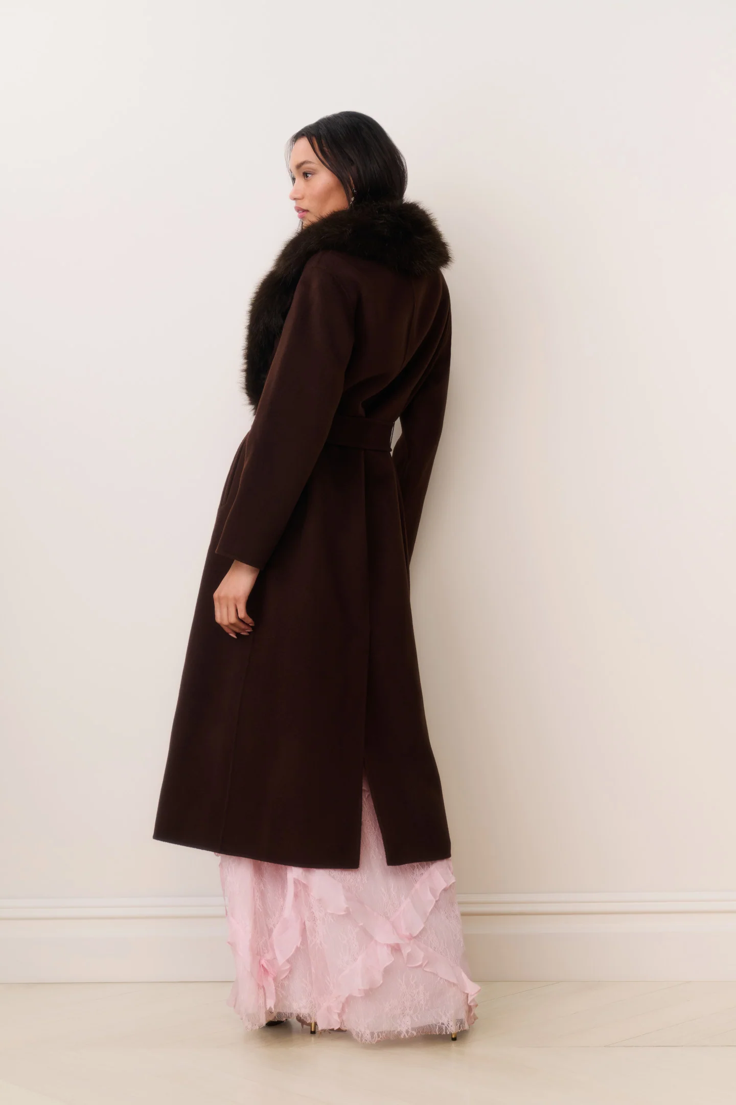 Kenzia Faux Fur Collar Wool Coat - Image 5