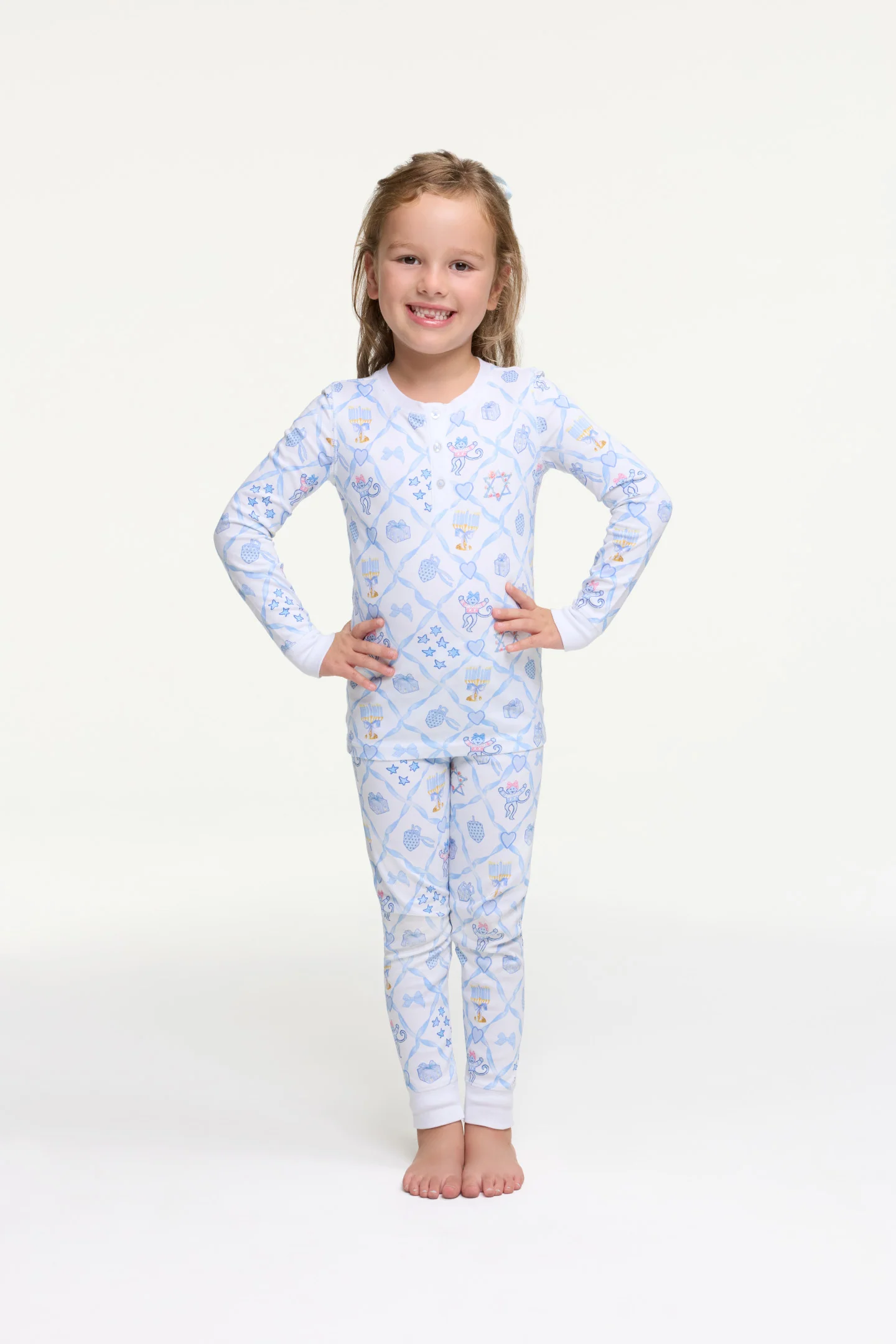 LoveShackFancy x Roller Rabbit Kids Starry Nights Lattice Pajamas - Image 3