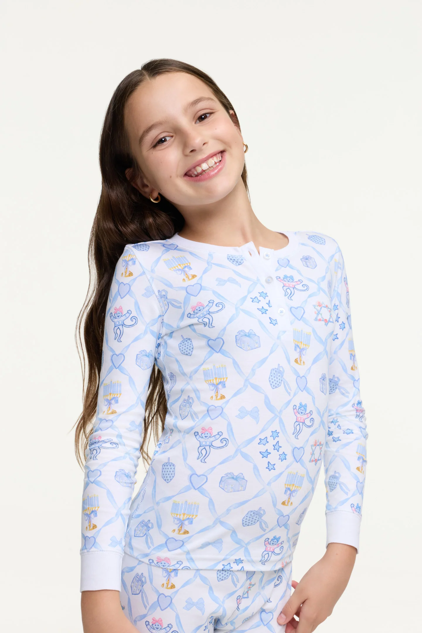 LoveShackFancy x Roller Rabbit Kids Starry Nights Lattice Pajamas - Image 4