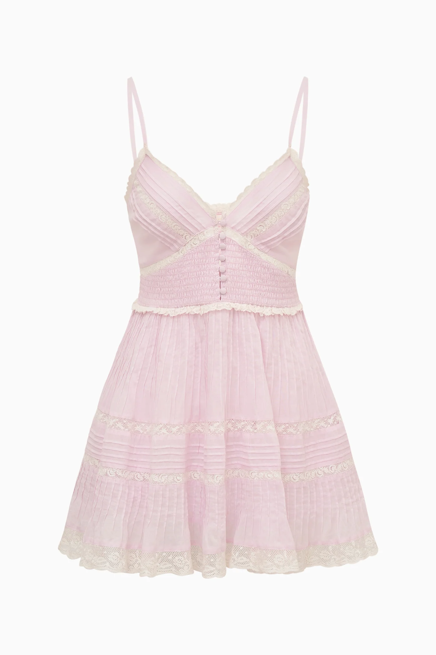 Krista Lace-Trimmed Cotton Mini Dress - Image 6