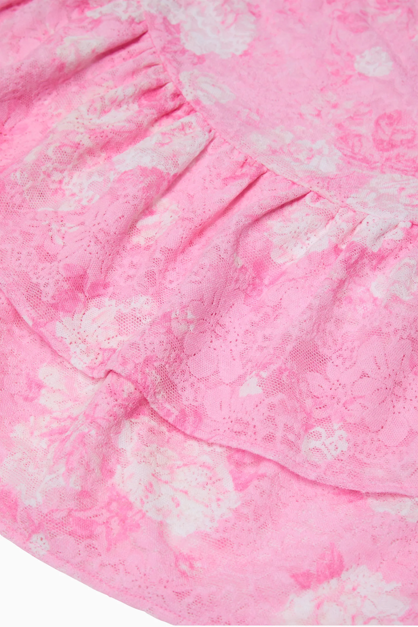 PINK x LoveShackFancy Strapless Lace Mini Dress - EVERBLOOMING PINK - Image 5