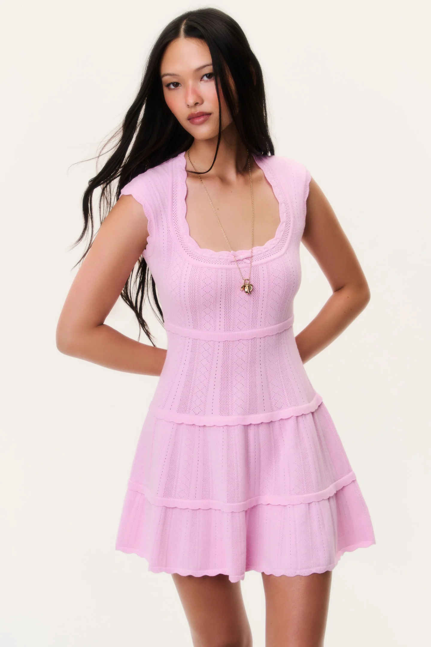Laighton Stretch Pointelle Mini Dress - Image 2