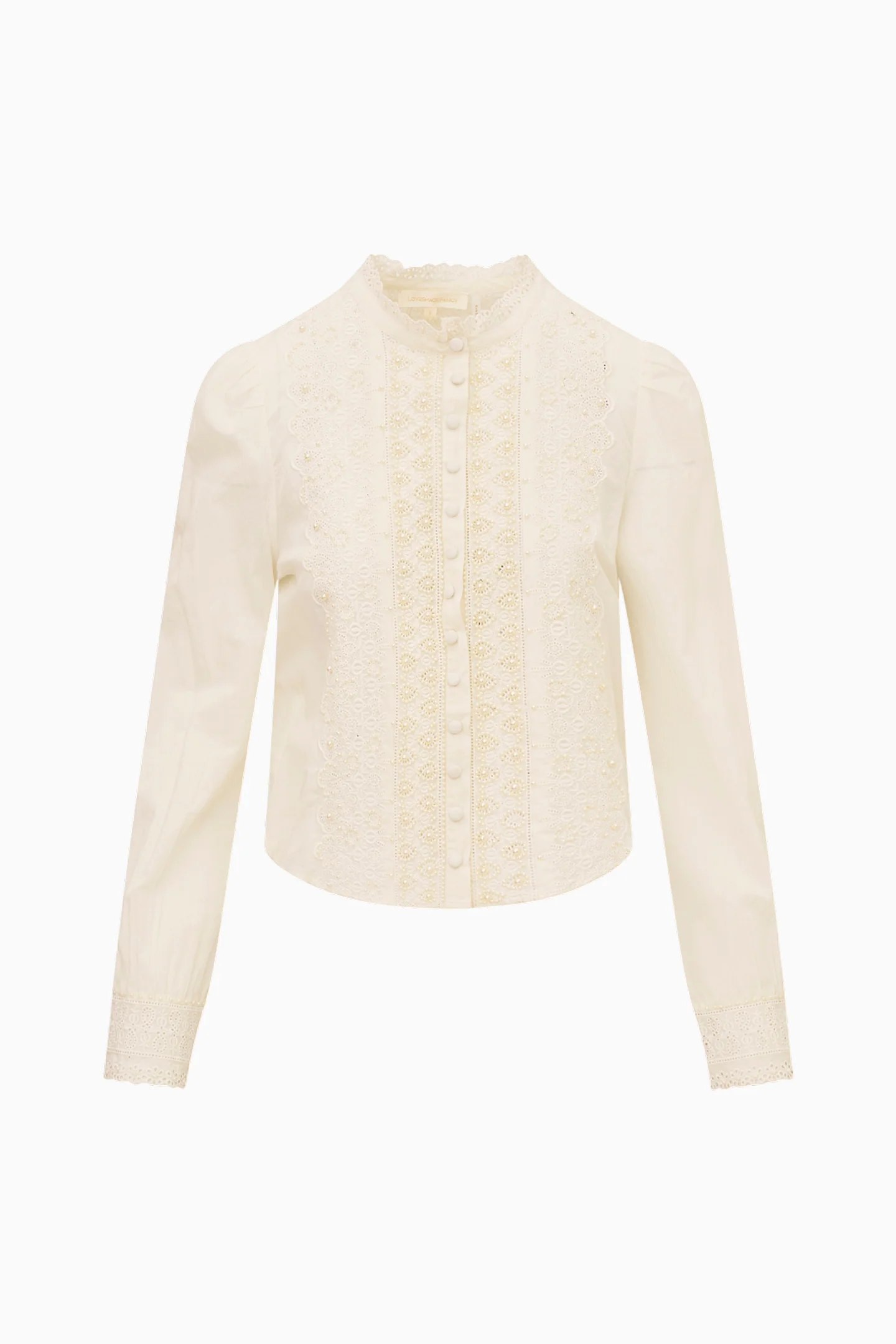 Larine Pearl-Embellished Cotton Blouse - Image 5