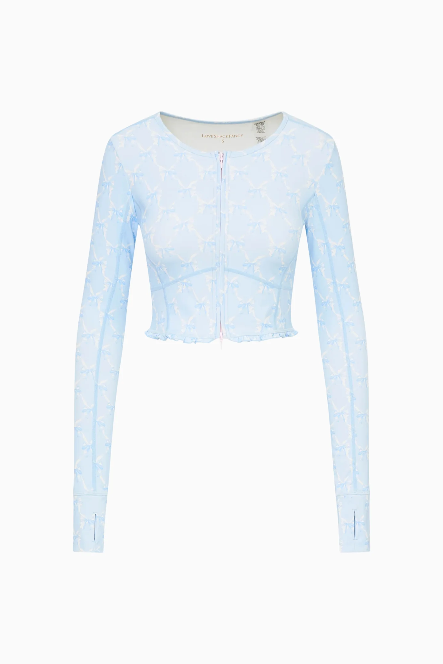 Laudie Bow Print Active Zip-Up - Image 12