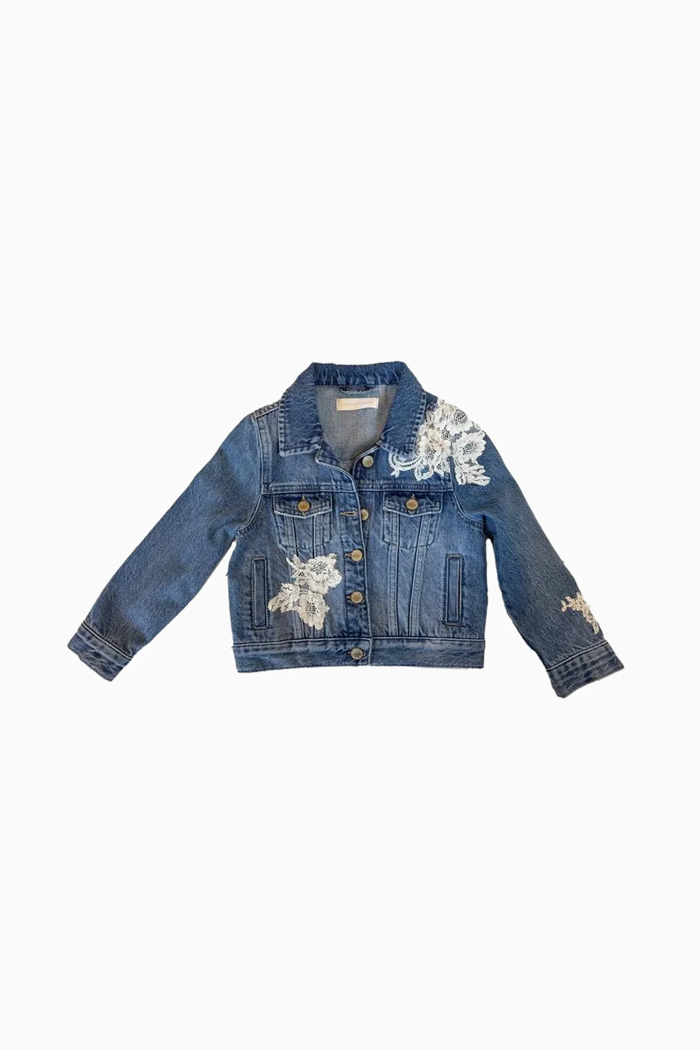 Little Girls Lavina Denim Jacket - Image 5