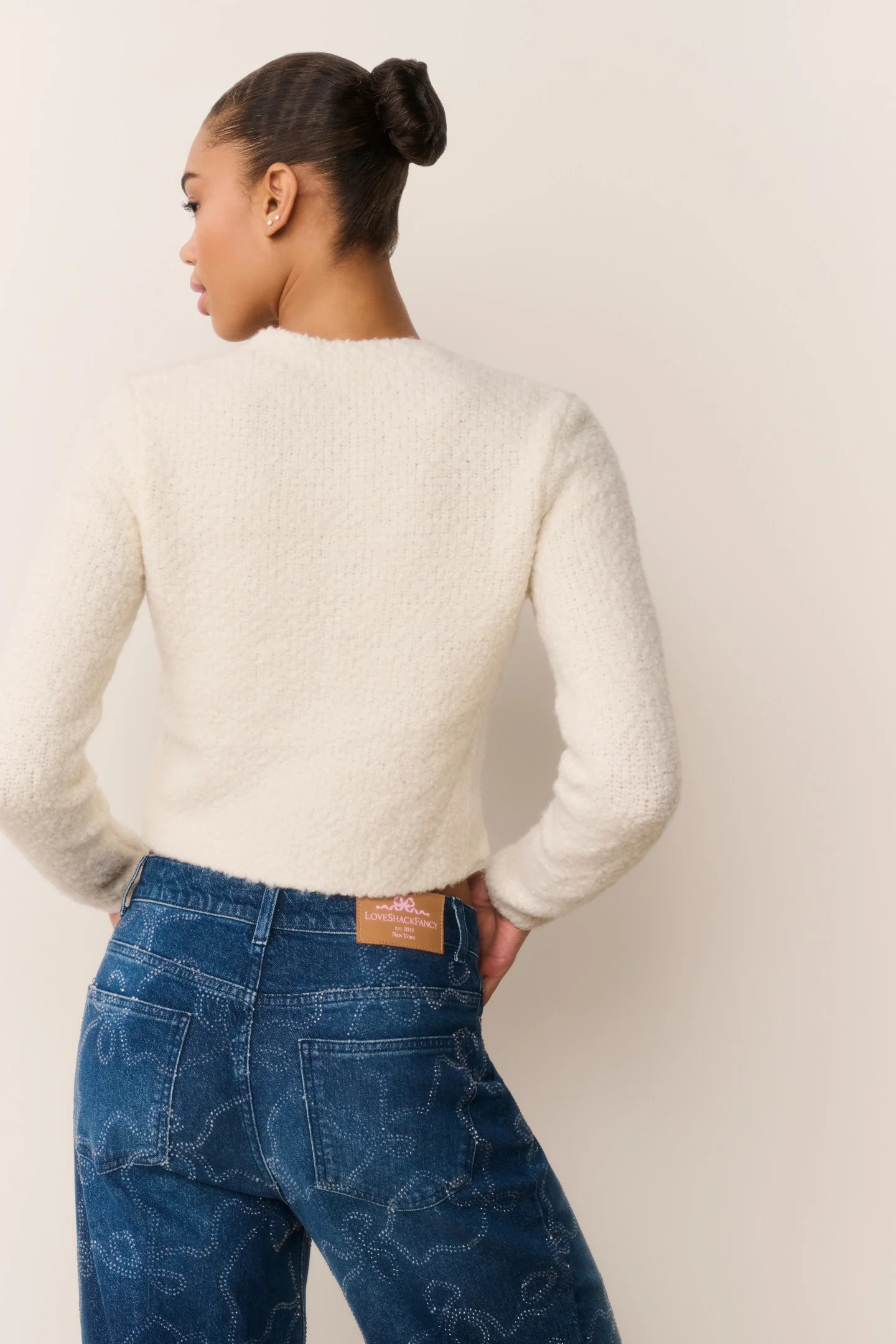 Leocadia Wool-Blend Embellished Cardigan - Image 5