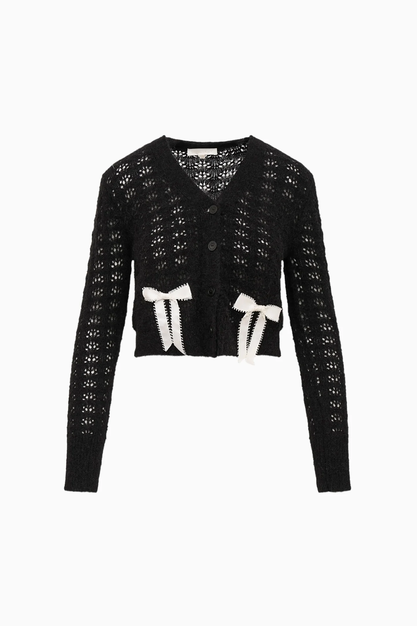 Lilly Alpaca-Blend Bow Cardigan - MIDNIGHT ICE - Image 6