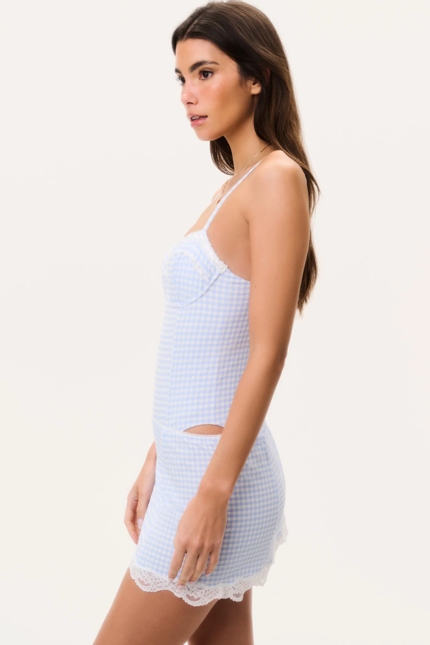 Lilosa Gingham Swim Skirt - Image 4