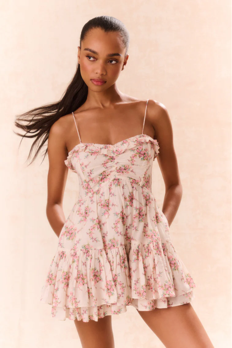 Linny Floral Mini Dress - Image 3
