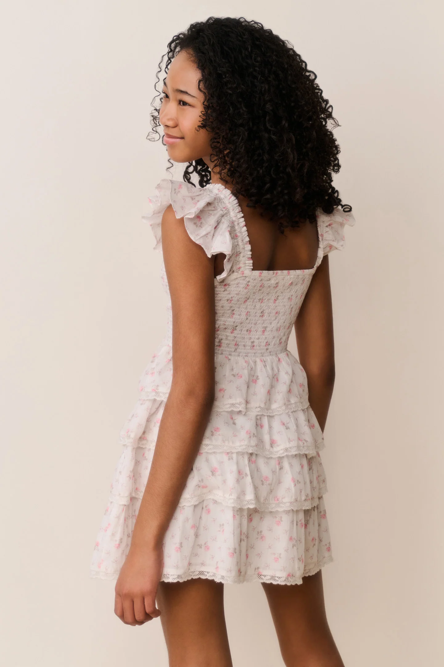 Tween Linoette Floral Cotton Dress - Image 4