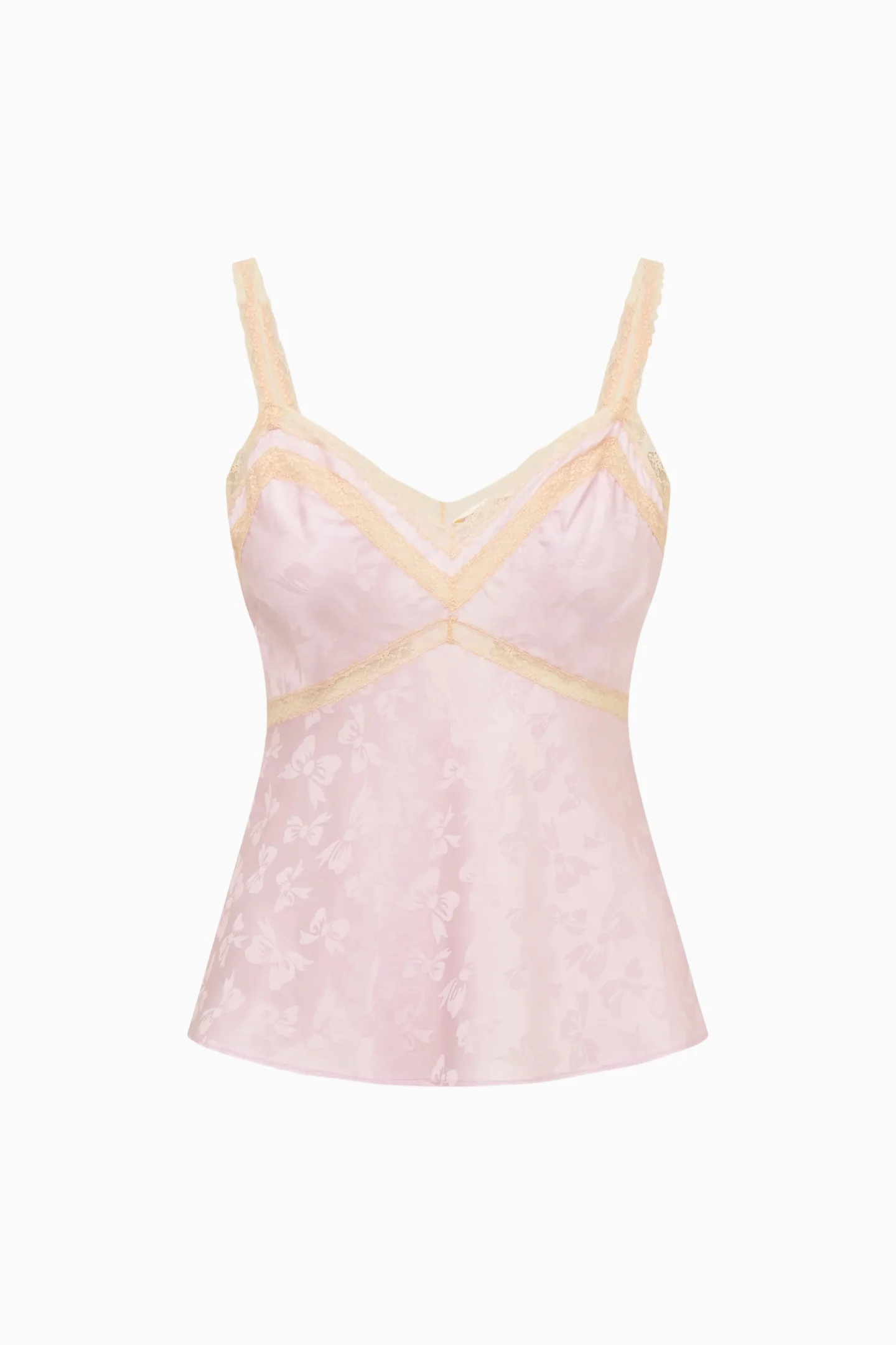 Lirena Silk-Blend Bow Jacquard Top - Image 5