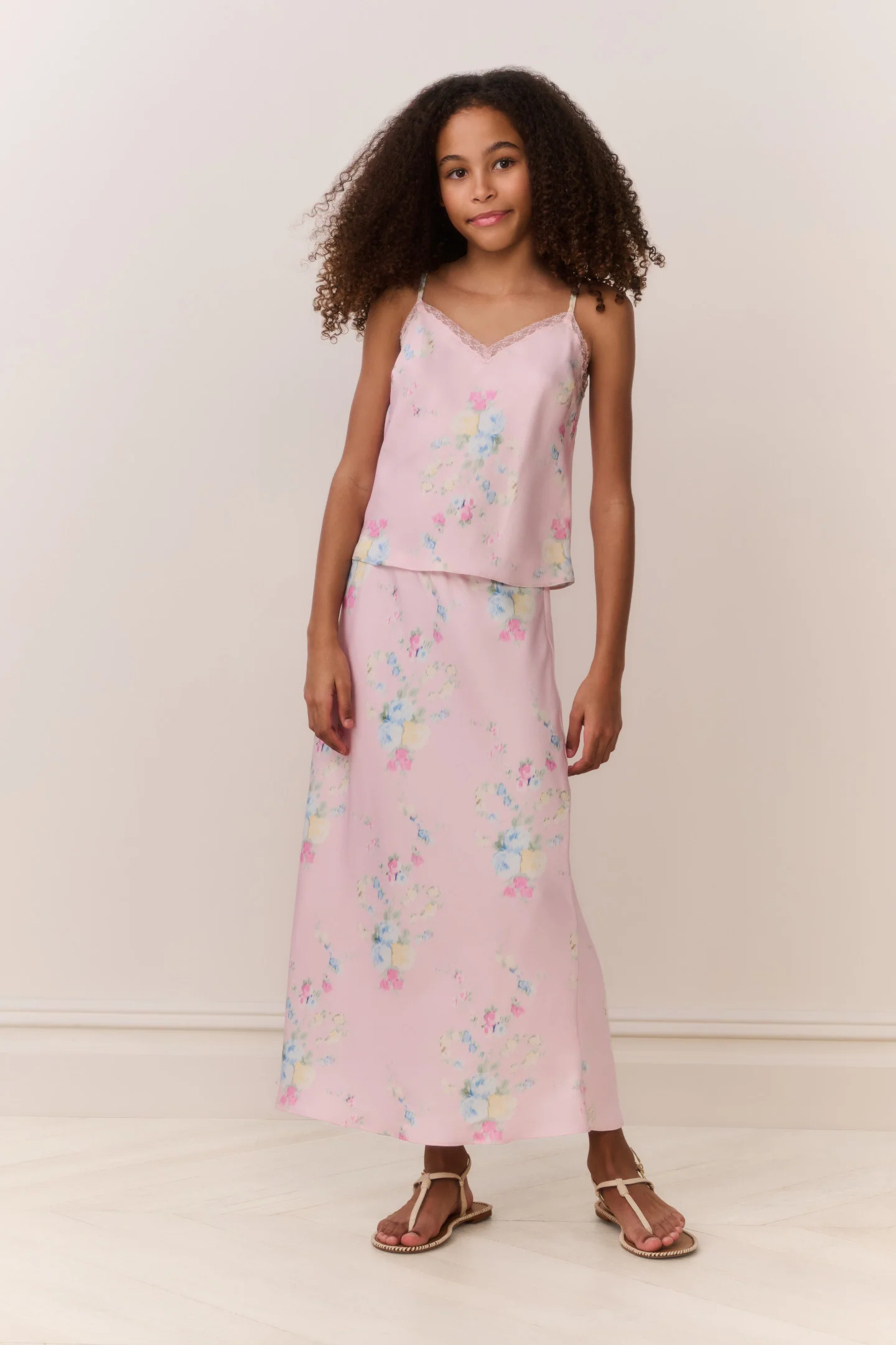 Tween Lirena Satin Floral Top - Image 2