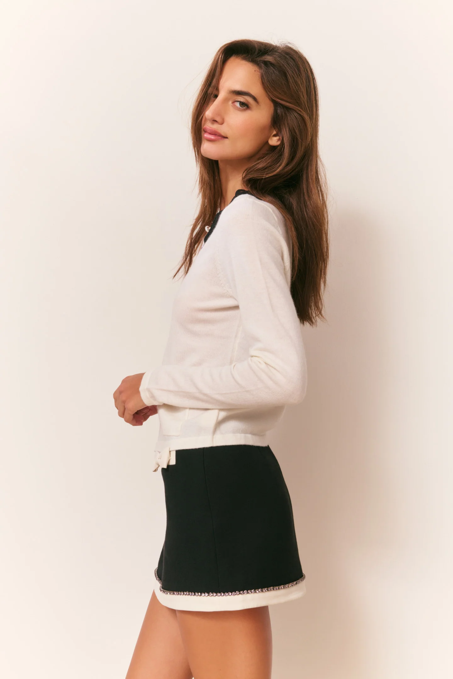 Lolani Wool Lace Collar Cardigan - Image 3
