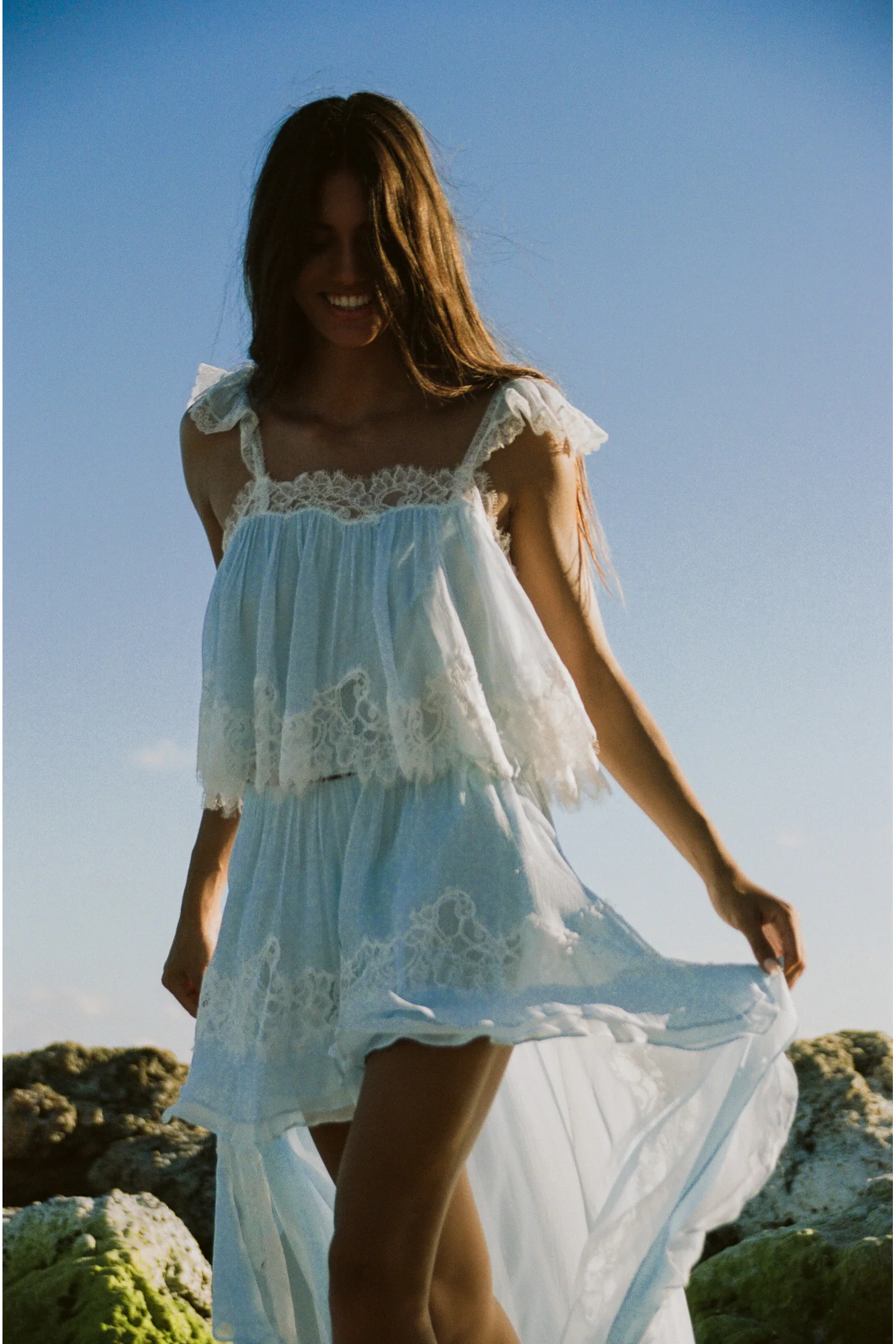 Lova Silk Chiffon Lace Top - Image 2