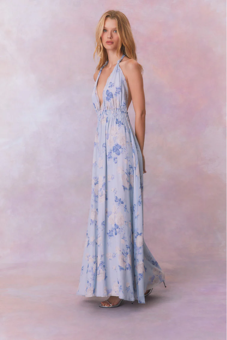 Love Heirloom Print Halter Maxi Dress - Image 14