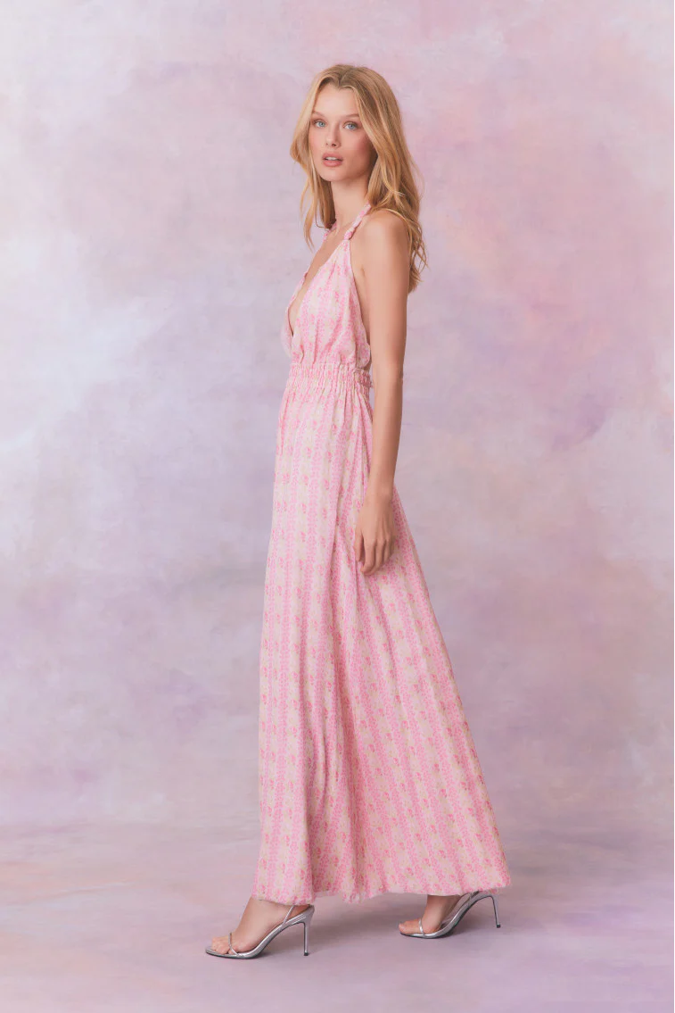 Love Heirloom Print Halter Maxi Dress - Image 2