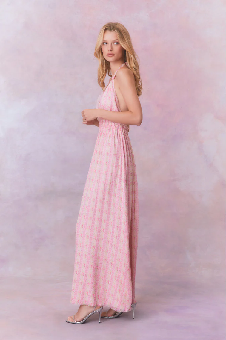 Love Heirloom Print Halter Maxi Dress - Image 5
