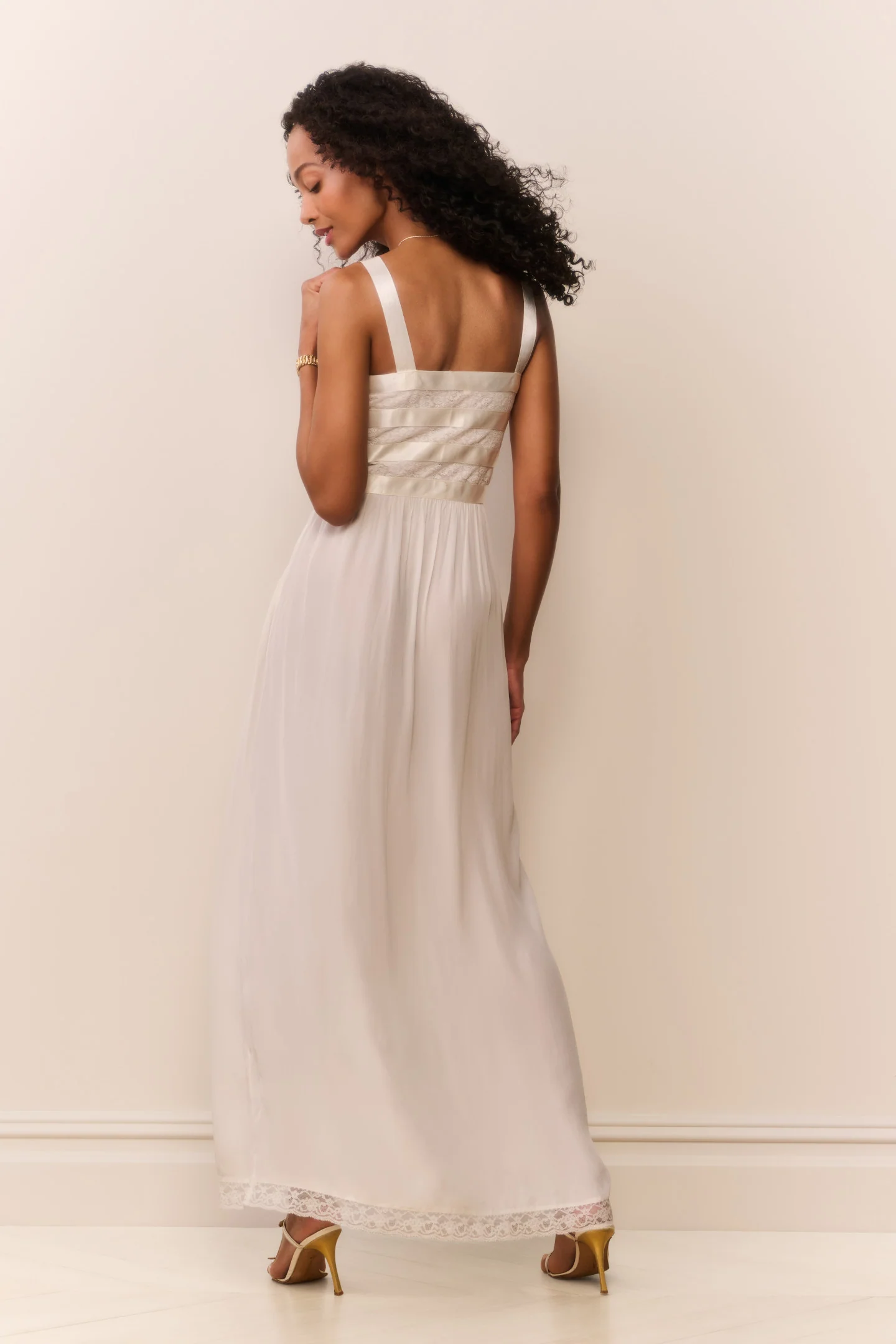 Lovelace Banded Bow Sheer Maxi Dress - Image 5