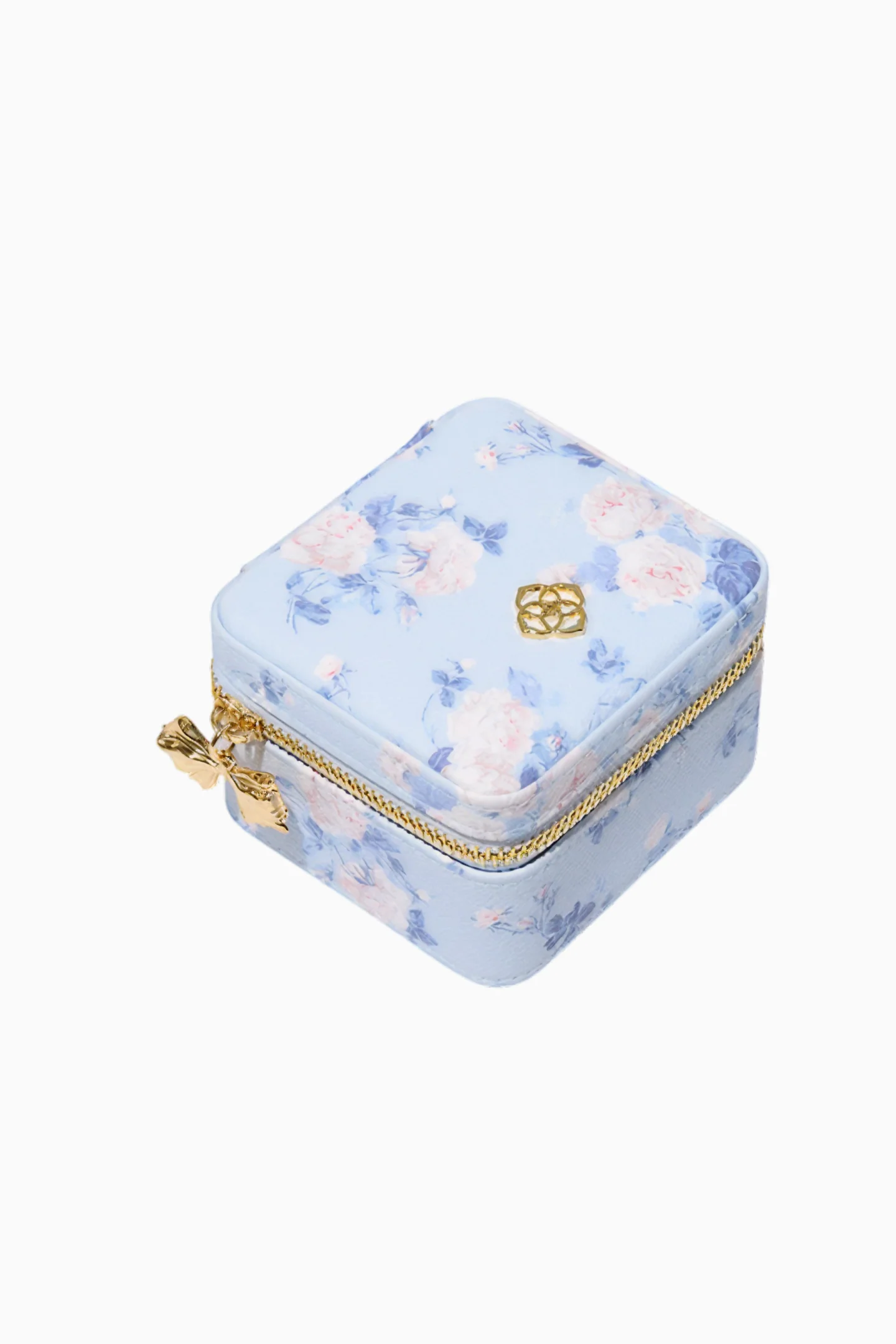 Kendra Scott x LoveShackFancy Blue Small Zip Jewelry Case