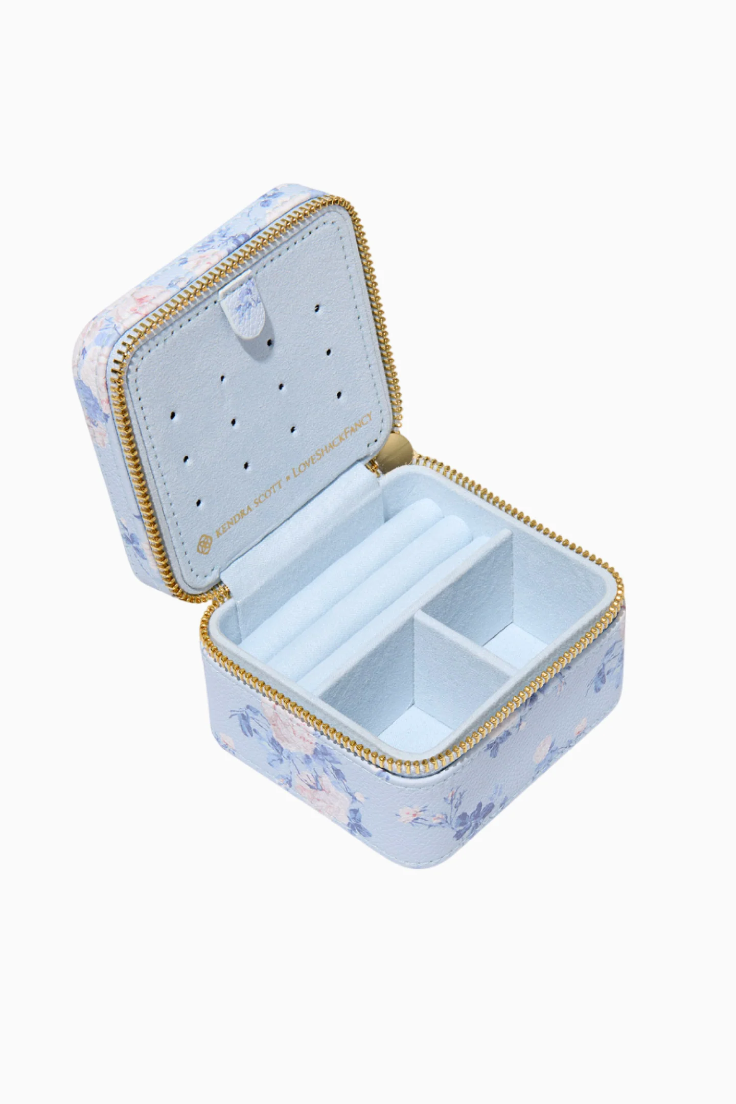 Kendra Scott x LoveShackFancy Blue Small Zip Jewelry Case - Image 2