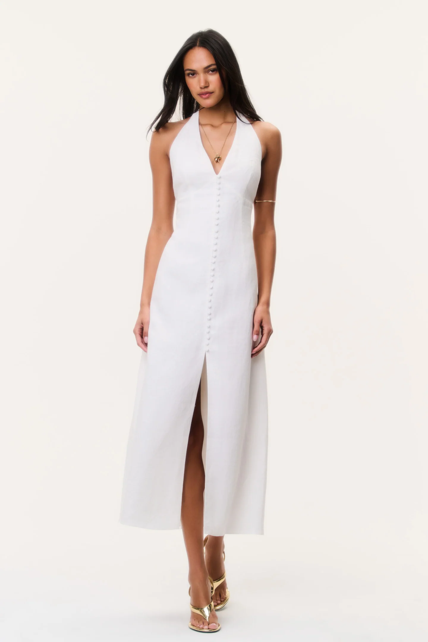 Lovis Linen Halter Maxi Dress - Image 2