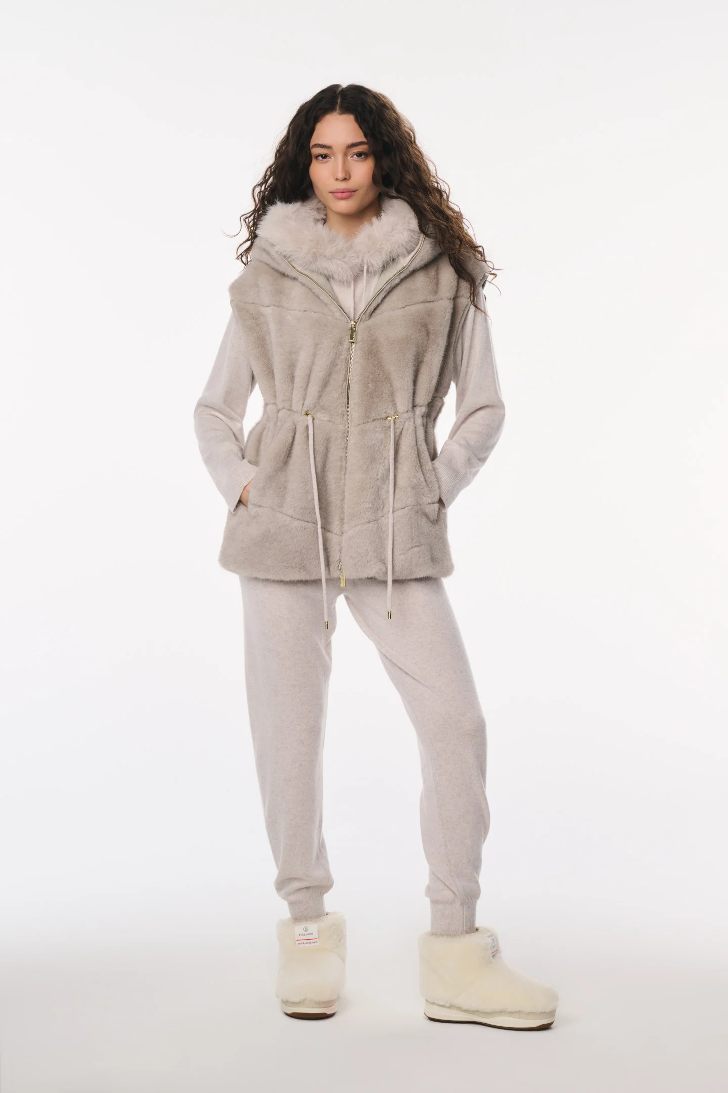 LoveShackFancy x MAX&MOI Valora Faux Fur Vest - Image 6