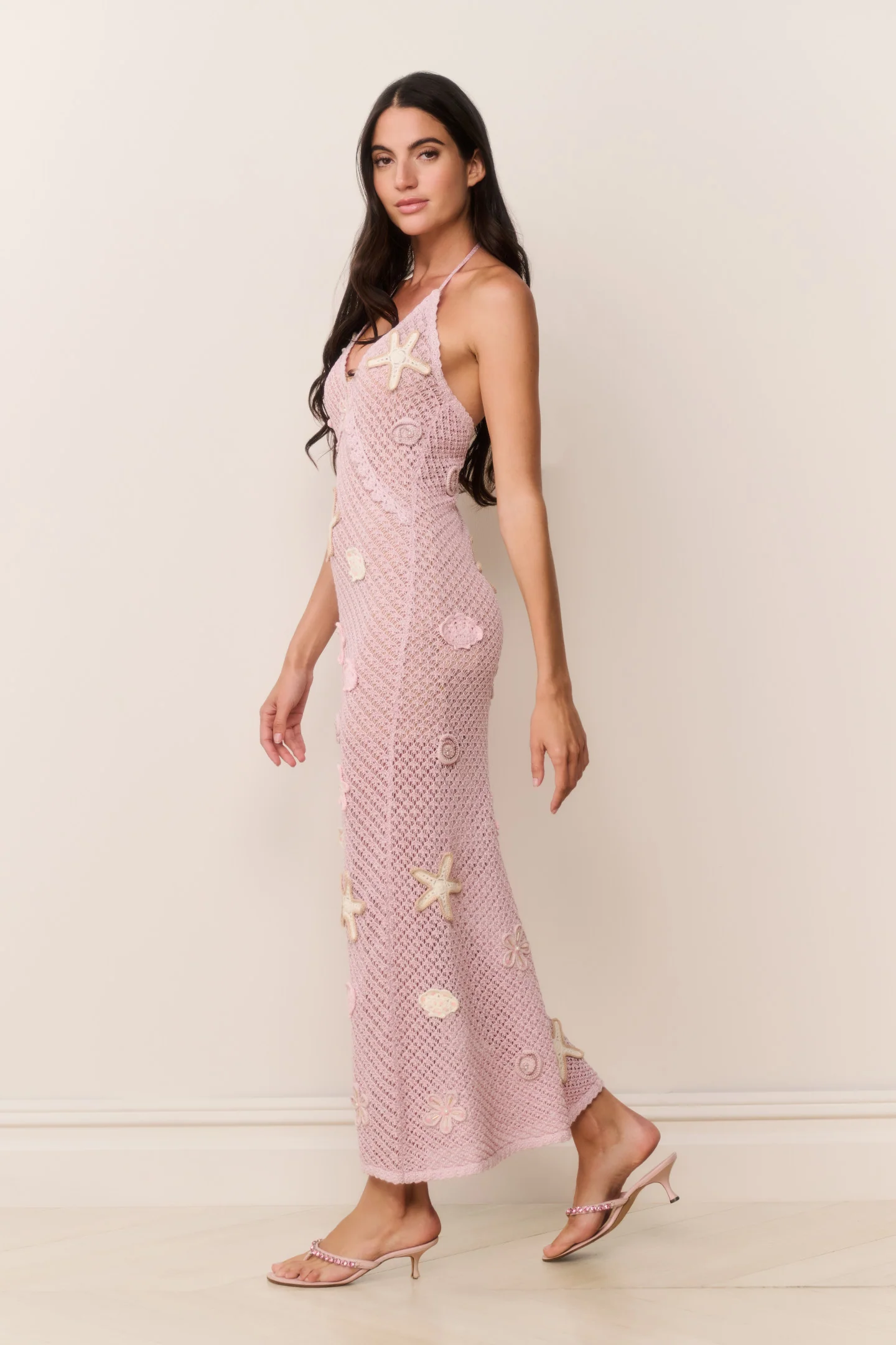 Macie Beaded Crochet Maxi Dress - Image 5